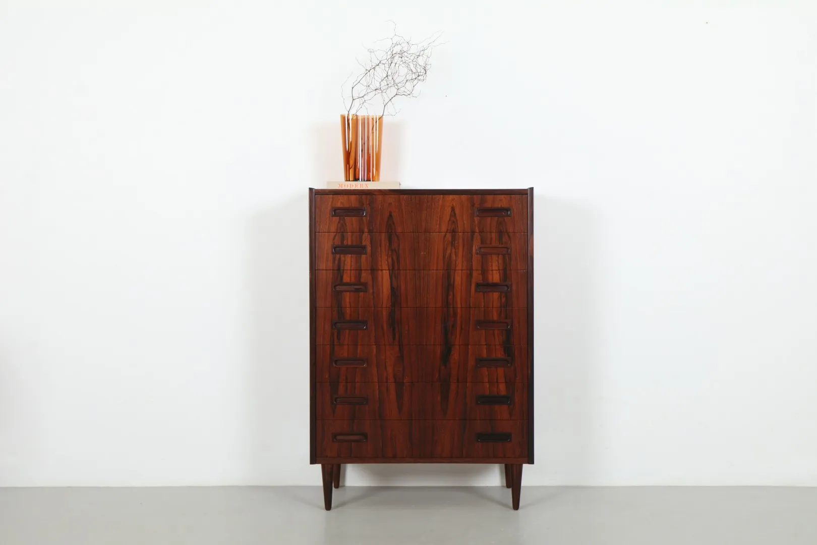 Sharp Hugo Nielsen Rosewood Chest of Drawers by Uhrhoj Mobelfabrik