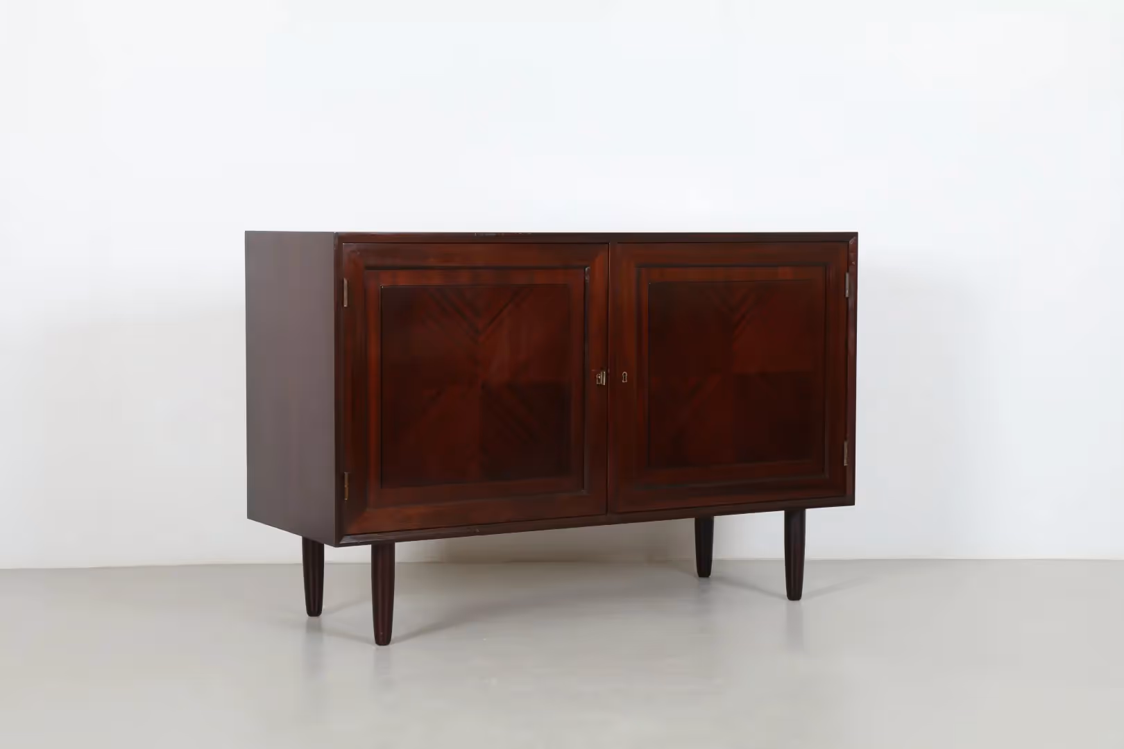 Striking Mid-Century Danish Compact Sideboard in Mahogany