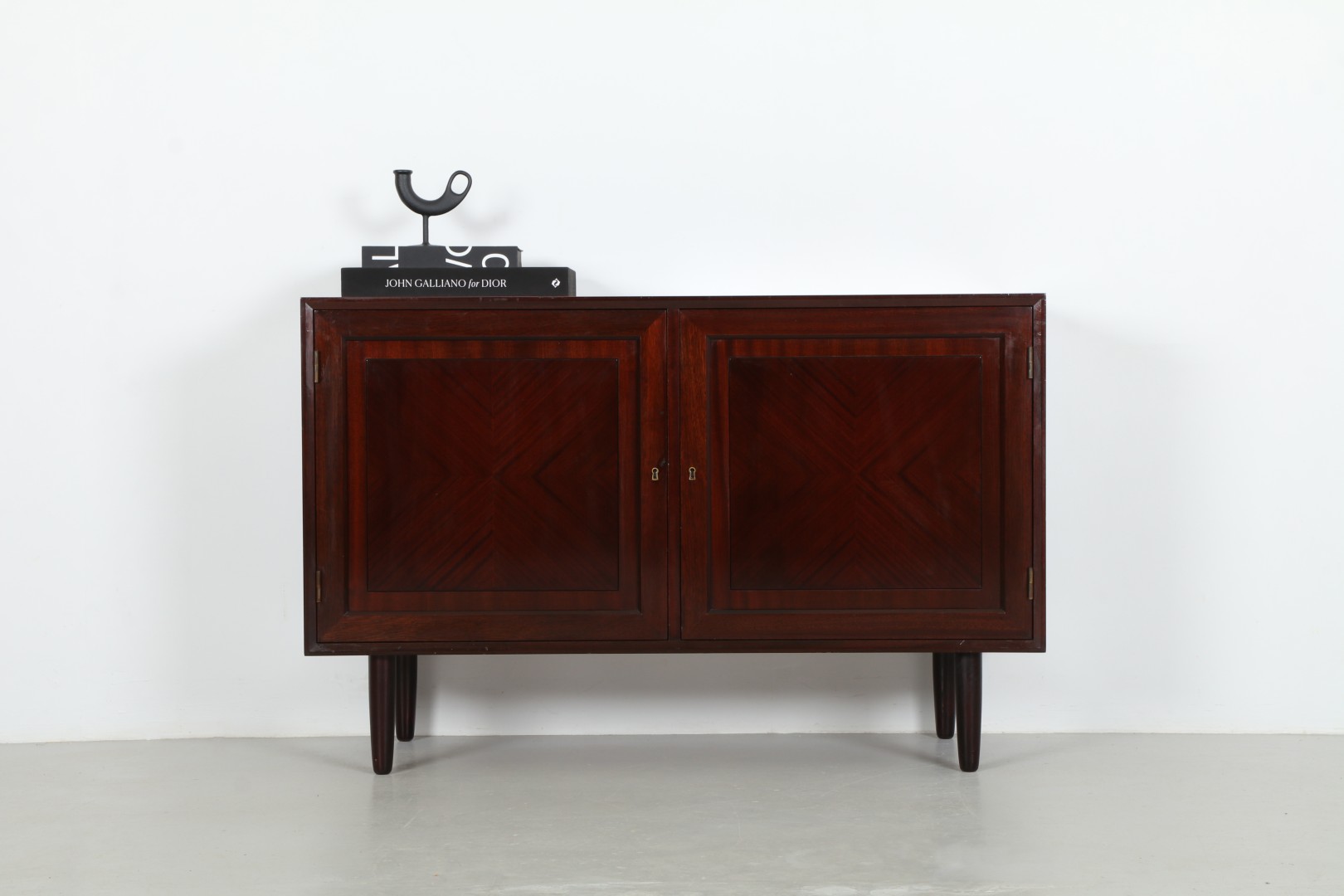 Striking Mid-Century Danish Compact Sideboard in Mahogany