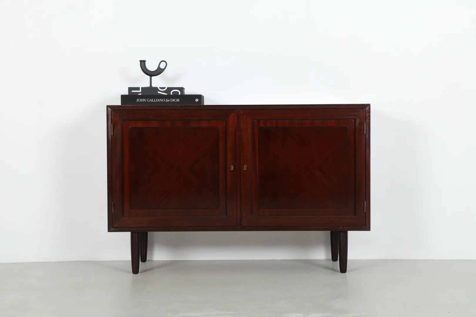 Striking Mid-Century Danish Compact Sideboard in Mahogany