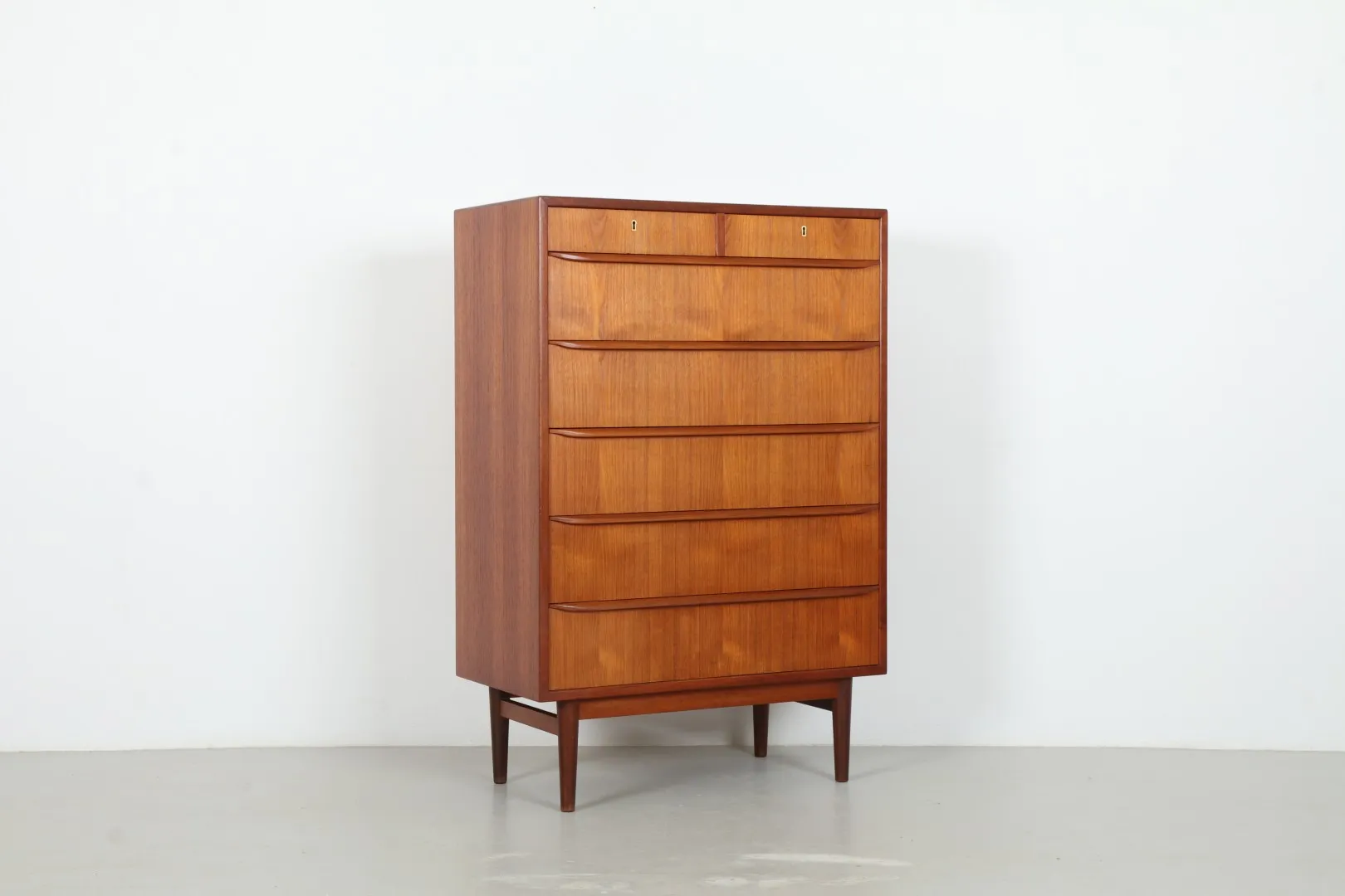 Spacious Mid-Century Danish Teak Chest of Drawers