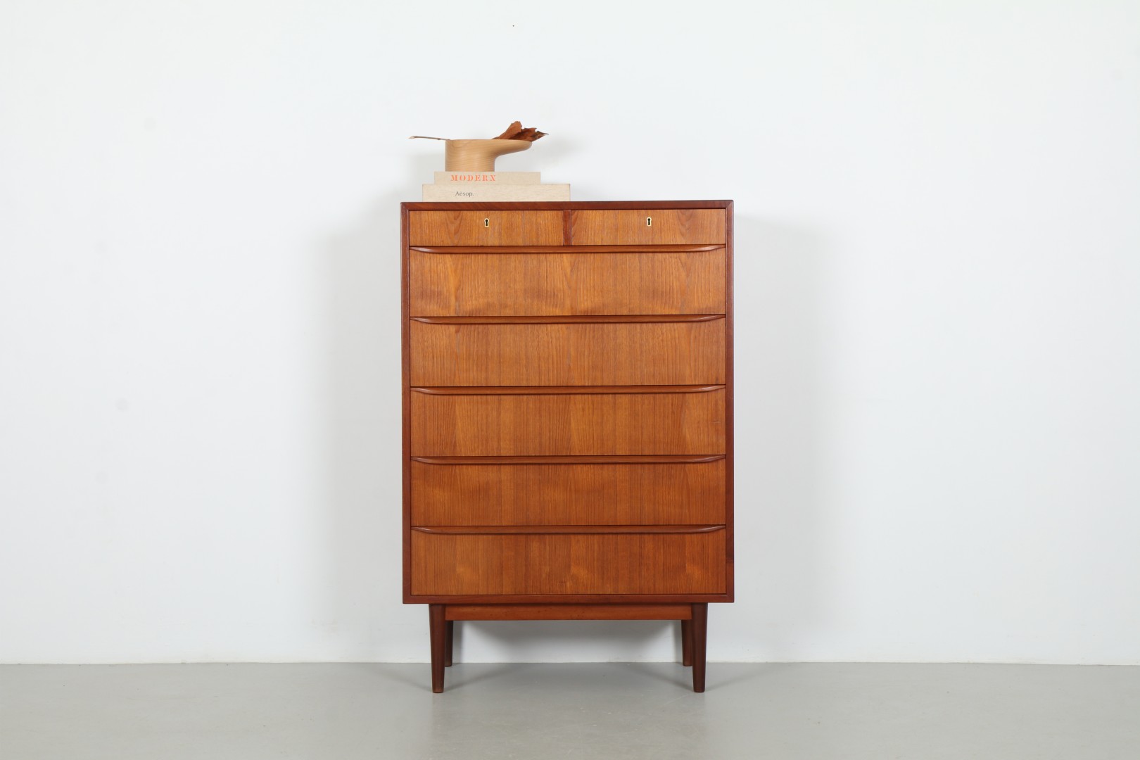 Spacious Mid-Century Danish Teak Chest of Drawers