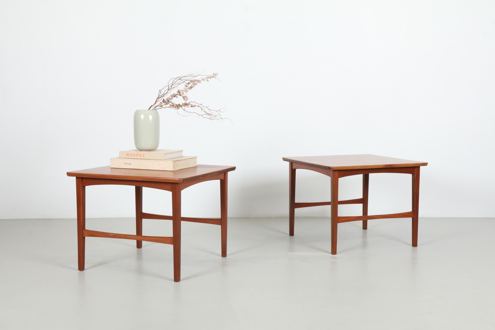 Pair of Mid-Century NZ Made Solid Mahogany Side / Coffee Tables