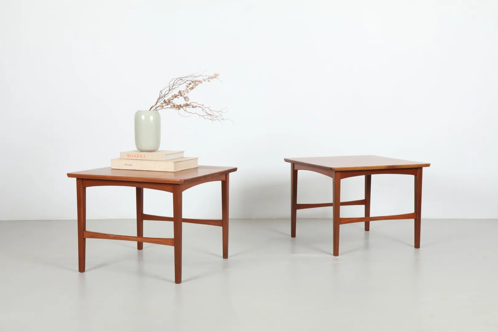 Pair of Mid-Century NZ Made Solid Mahogany Side / Coffee Tables