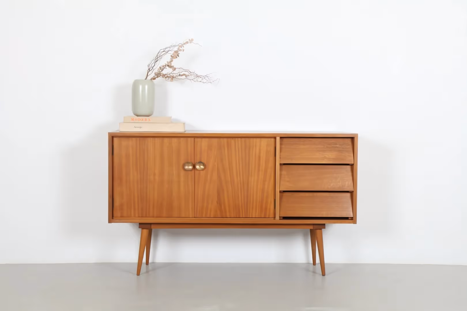 Rare Bob Roukema Solid Mahogany Sideboard by Jon Jansen