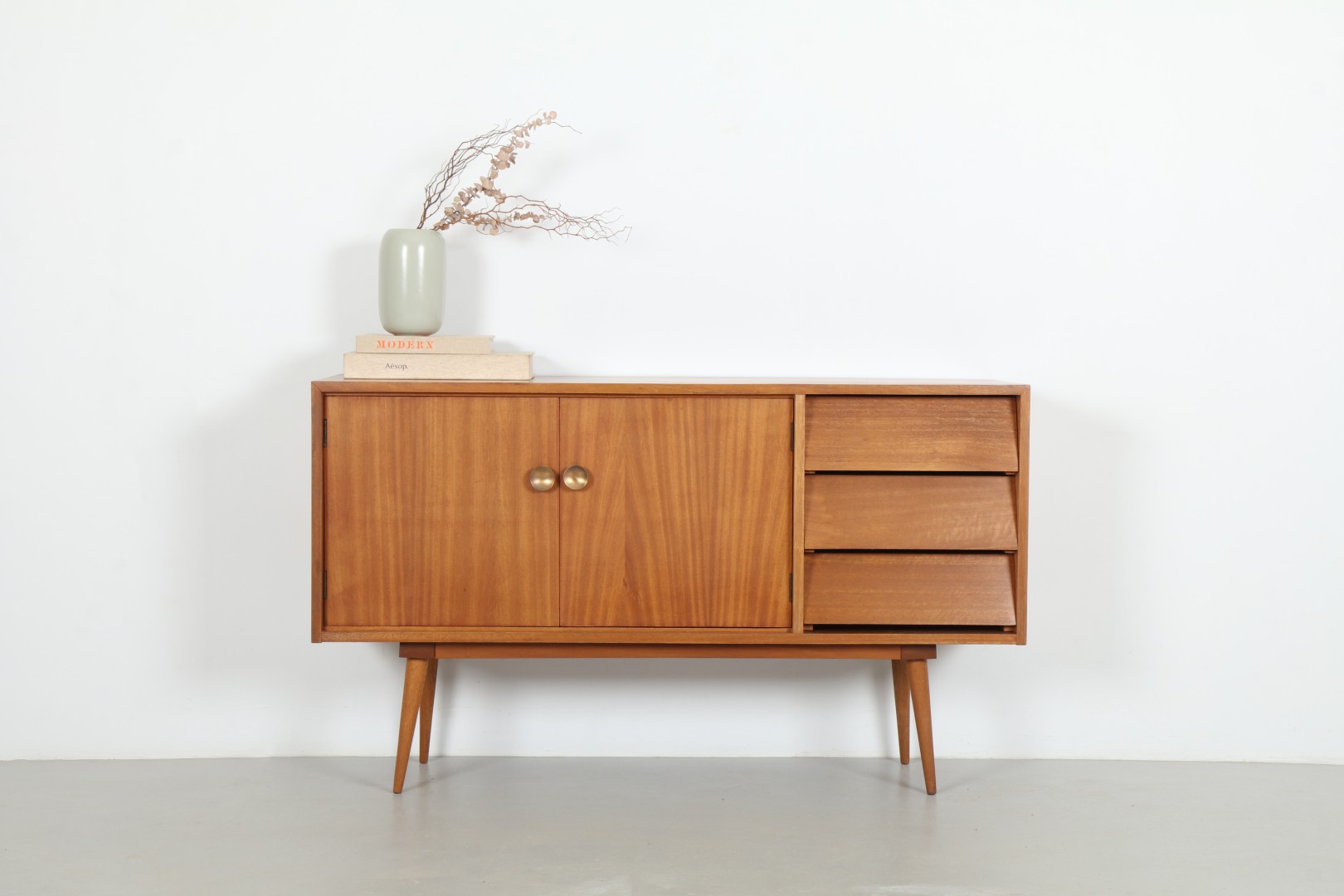 Rare Bob Roukema Solid Mahogany Sideboard by Jon Jansen