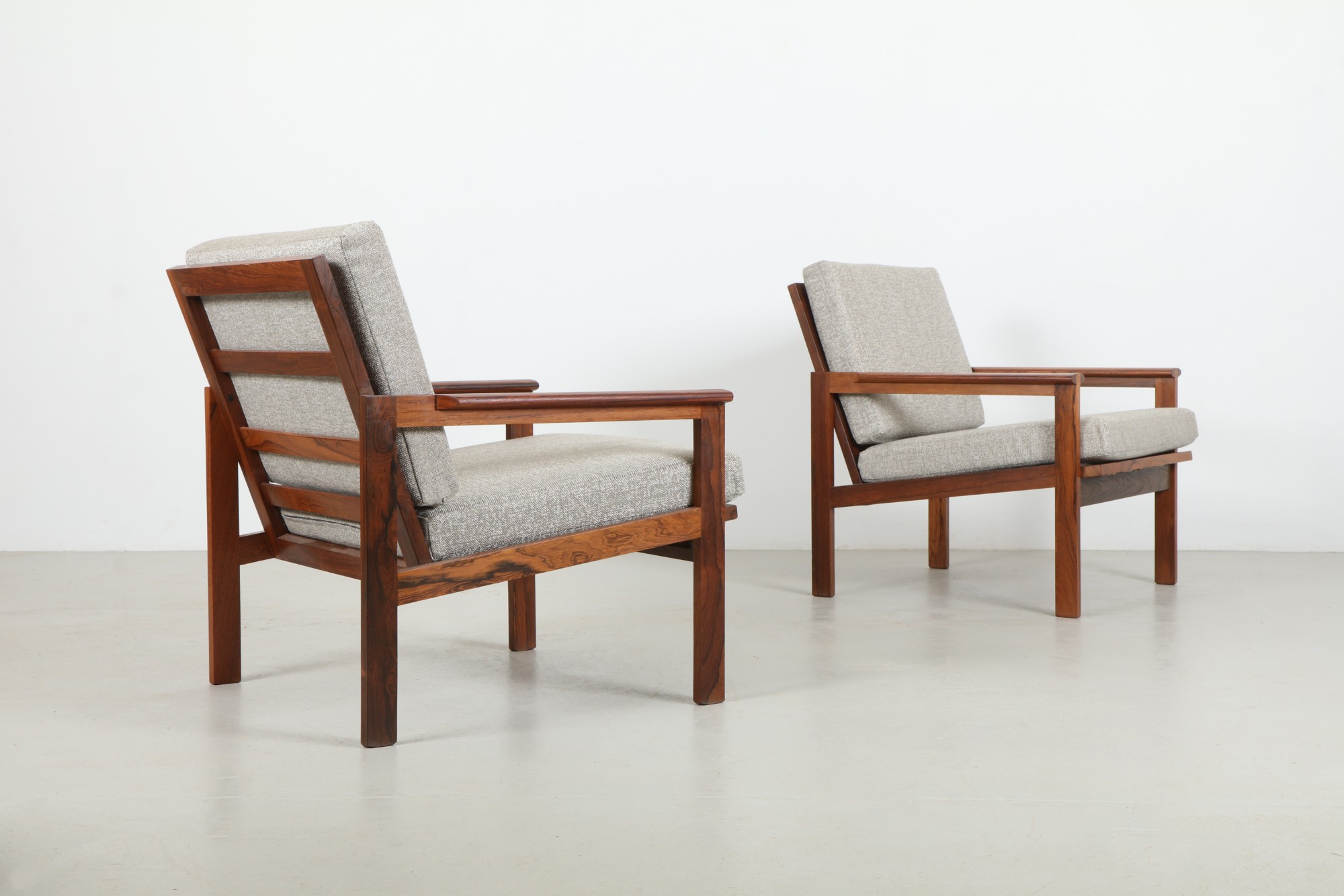 Pair of Sharp Illum Wikkelso 'Capella' Armchairs by Niels Eilersen