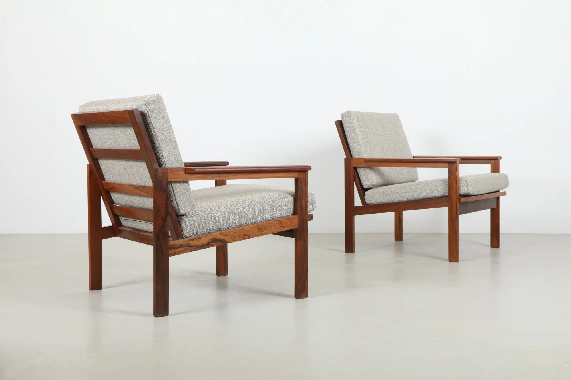 Pair of Sharp Illum Wikkelso 'Capella' Armchairs by Niels Eilersen