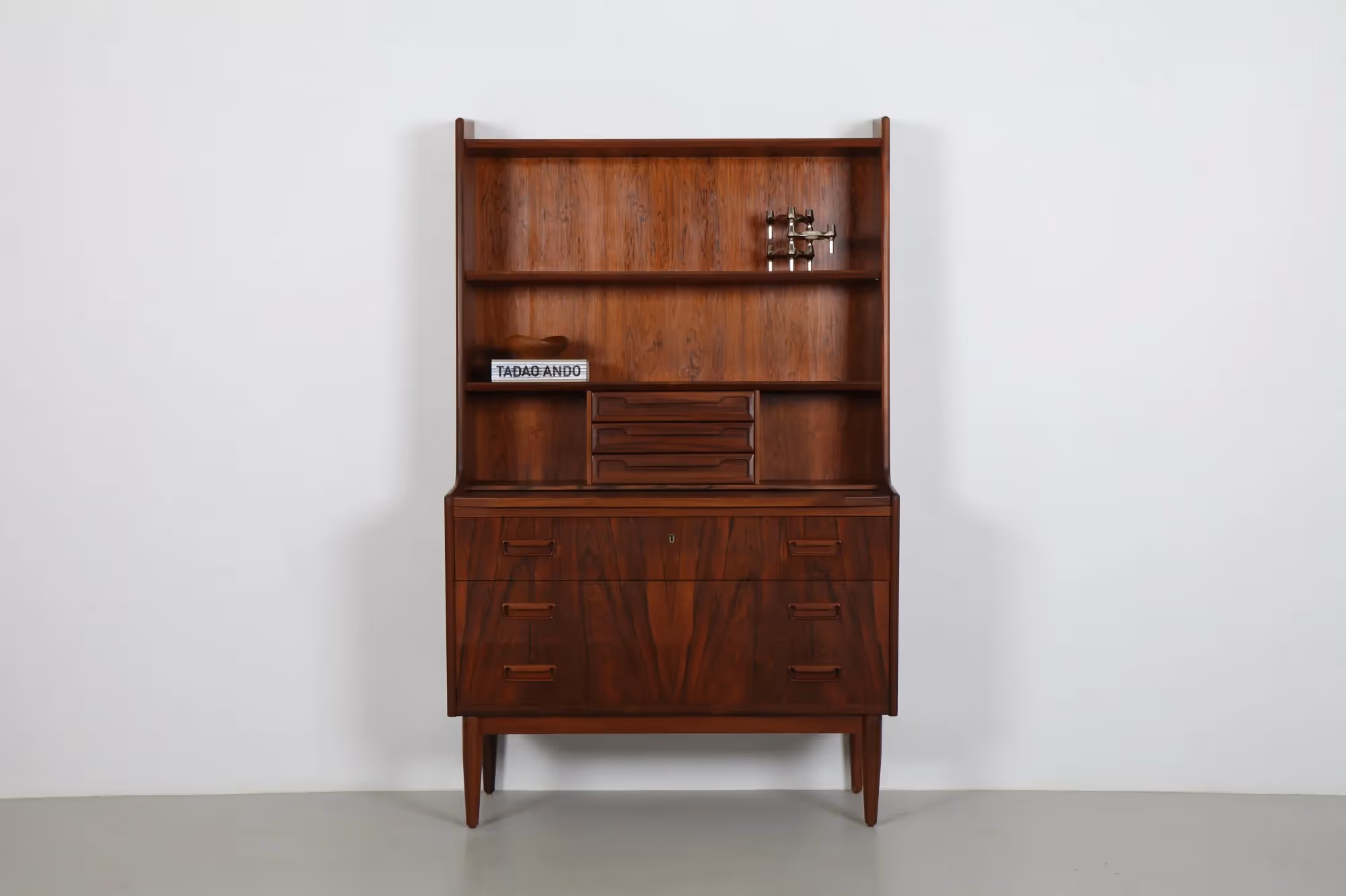 Striking Mid-Century Danish Secretary Bookcase by Brdr. Larsen