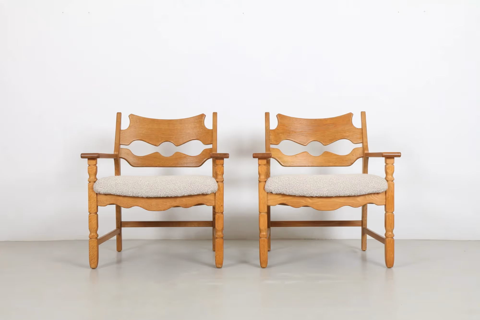 Pair of Sharp Henning Kjaernulf 'Razorblade' Armchairs by Nyrup Møbelfabrik