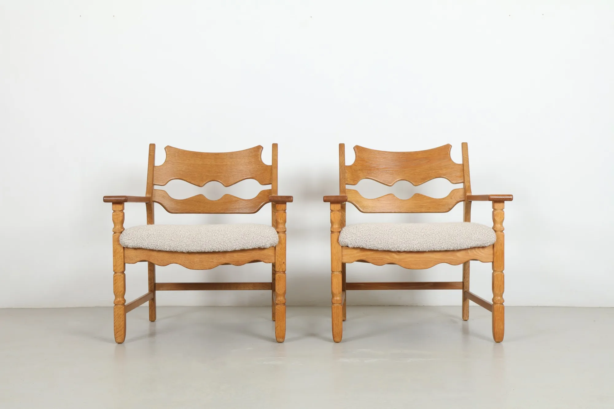 Pair of Sharp Henning Kjaernulf 'Razorblade' Armchairs by Nyrup Møbelfabrik