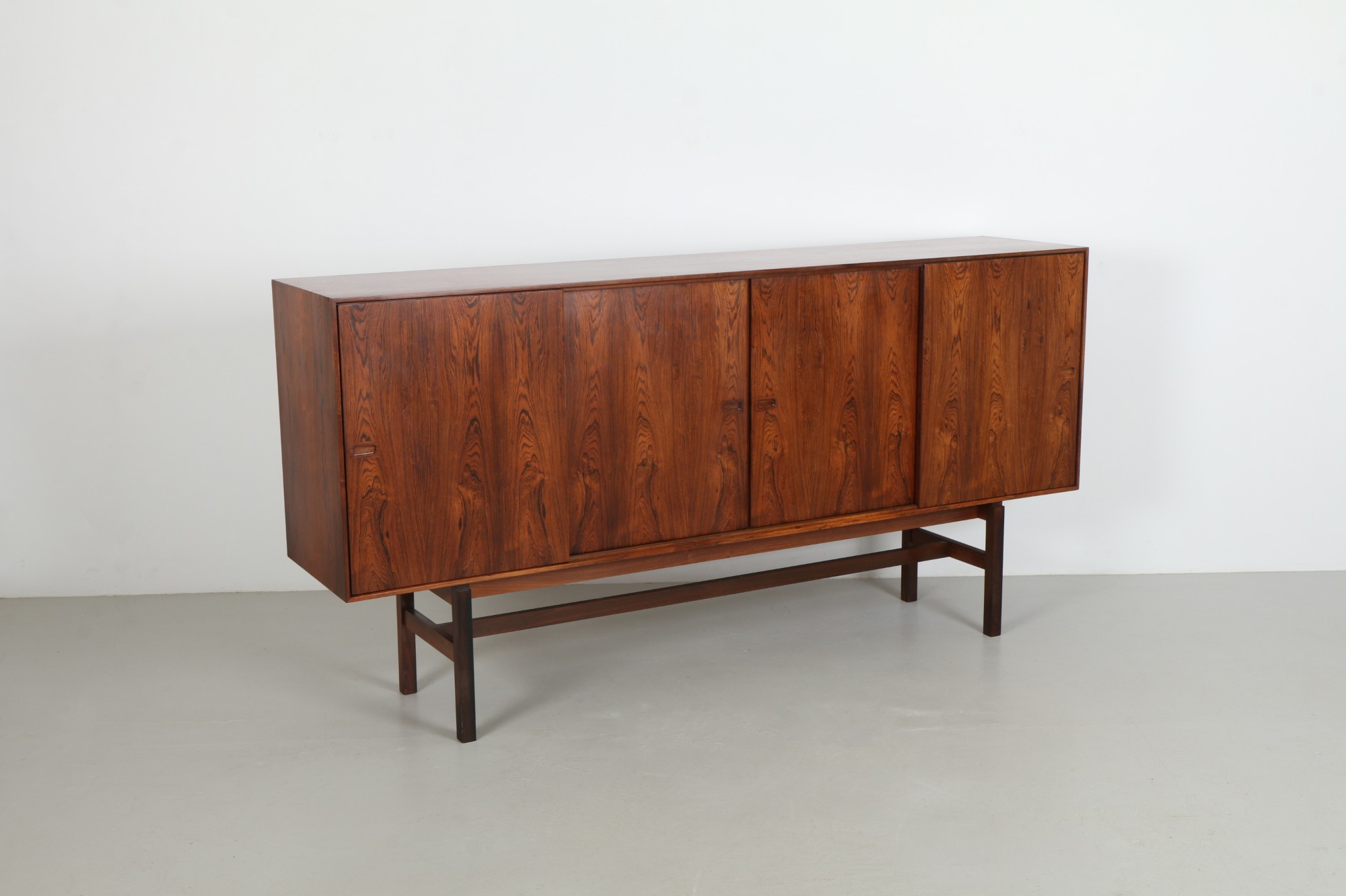 Striking Mid-Century Danish Tall Rosewood Sideboard