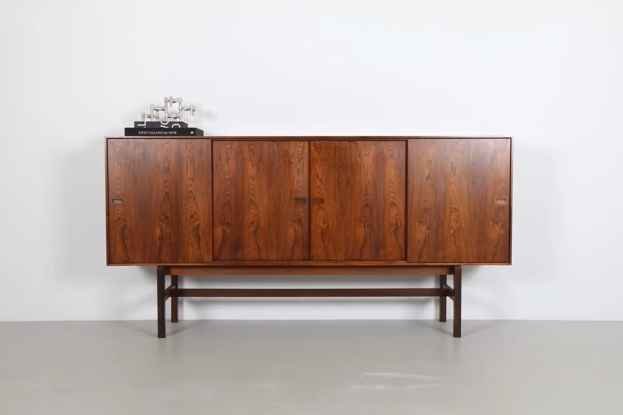Striking Ib Kofod-Larsen (Attr) Tall Danish Sideboard by Faarup Mobelfabrik