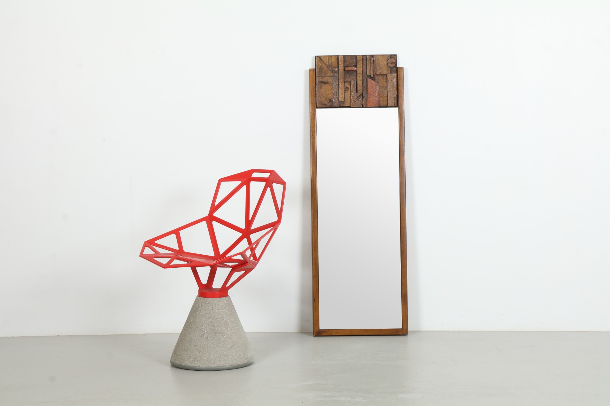 Brutalist Style 'Pueblo' Mirror by Lane
