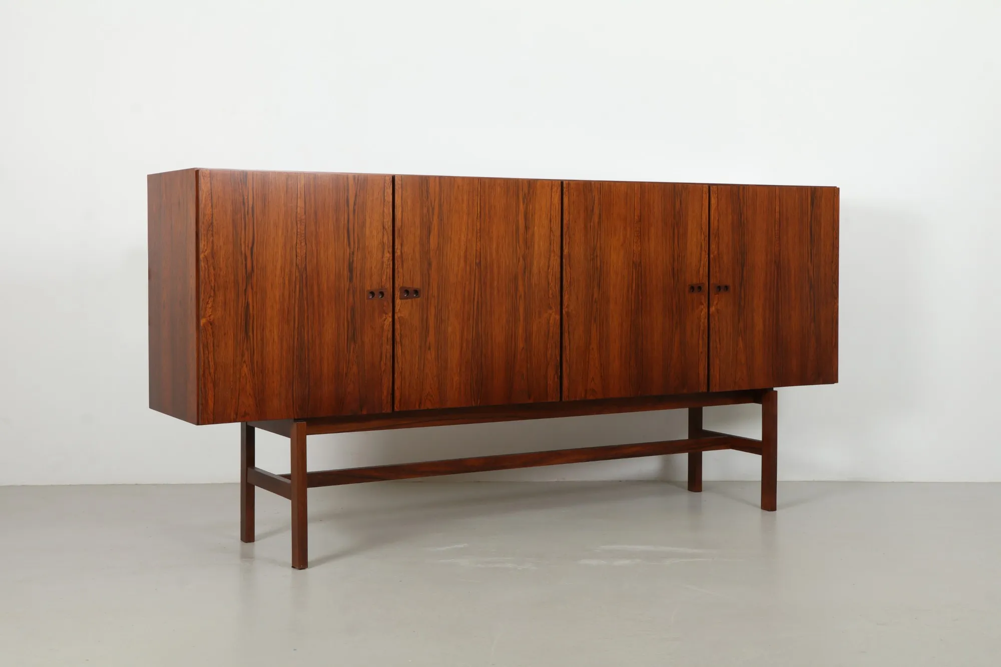 Sleek Ib Kofod-Larsen (Attr) Tall Danish Sideboard by Faarup Mobelfabrik