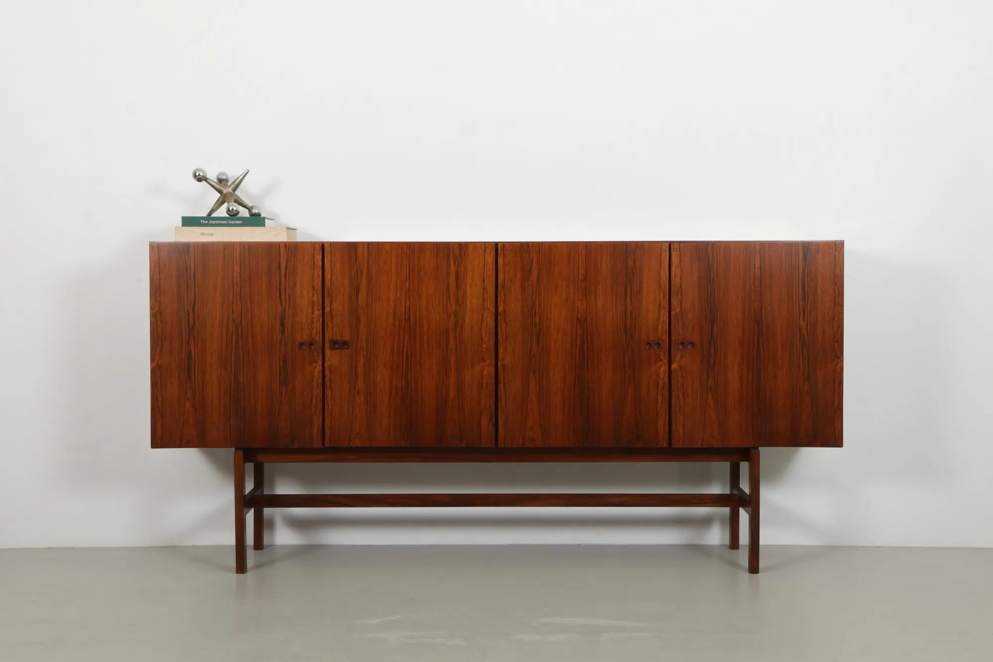 Sleek Ib Kofod-Larsen (Attr) Tall Danish Sideboard by Faarup Mobelfabrik