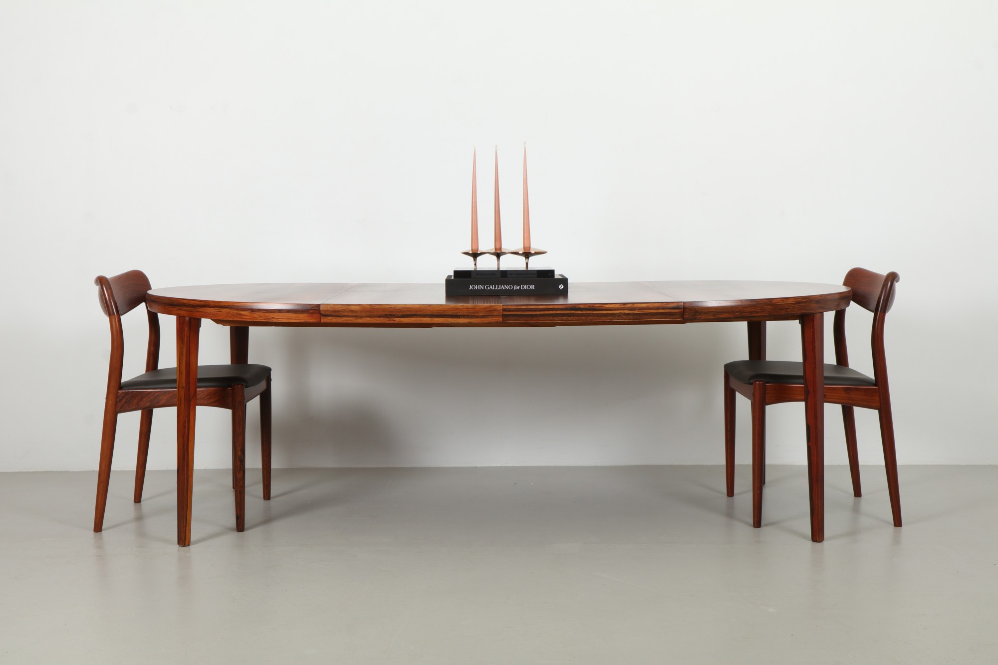 Deluxe Mid-Century Danish Rosewood Extending Dining Table