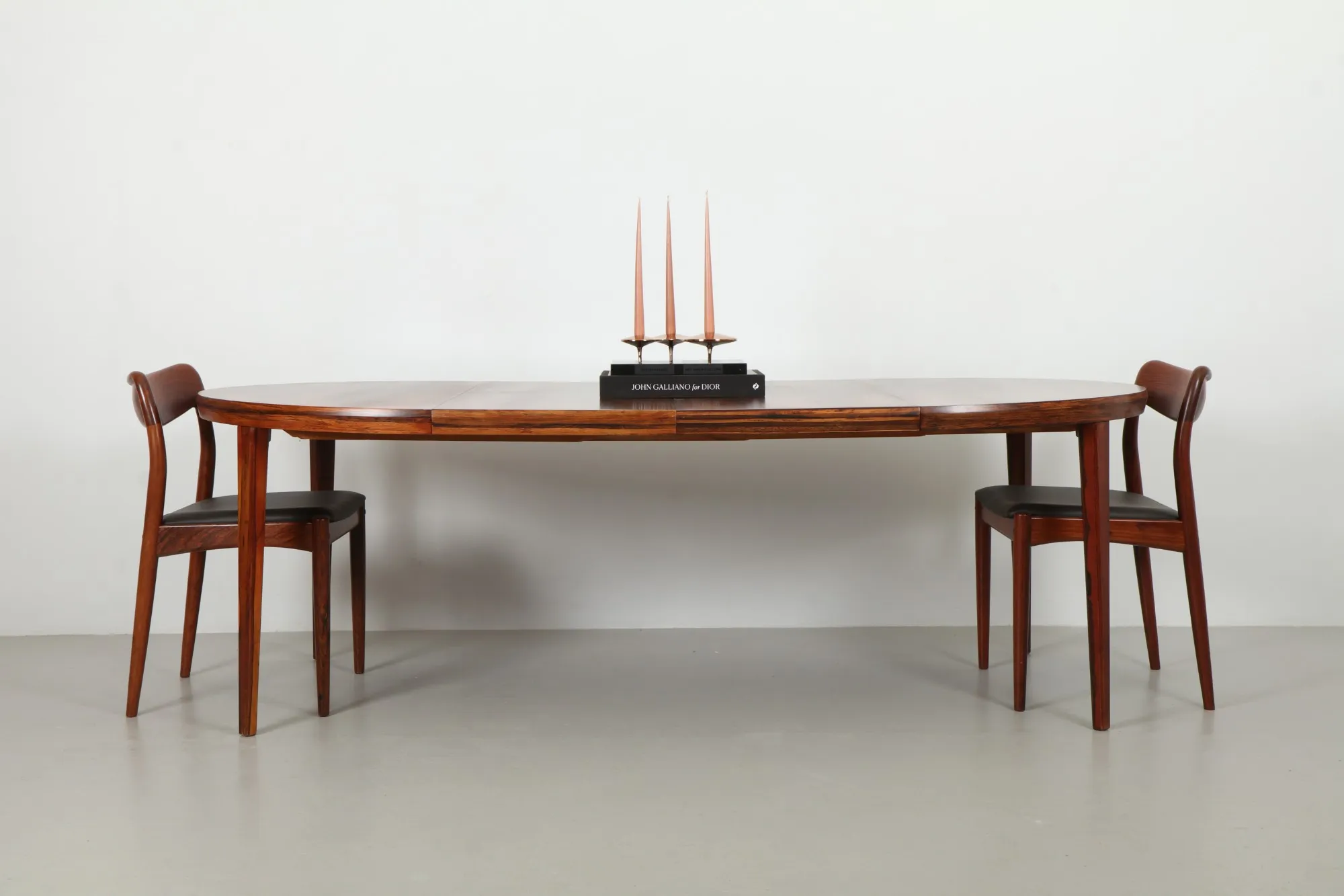 Deluxe Mid-Century Danish Rosewood Extending Dining Table