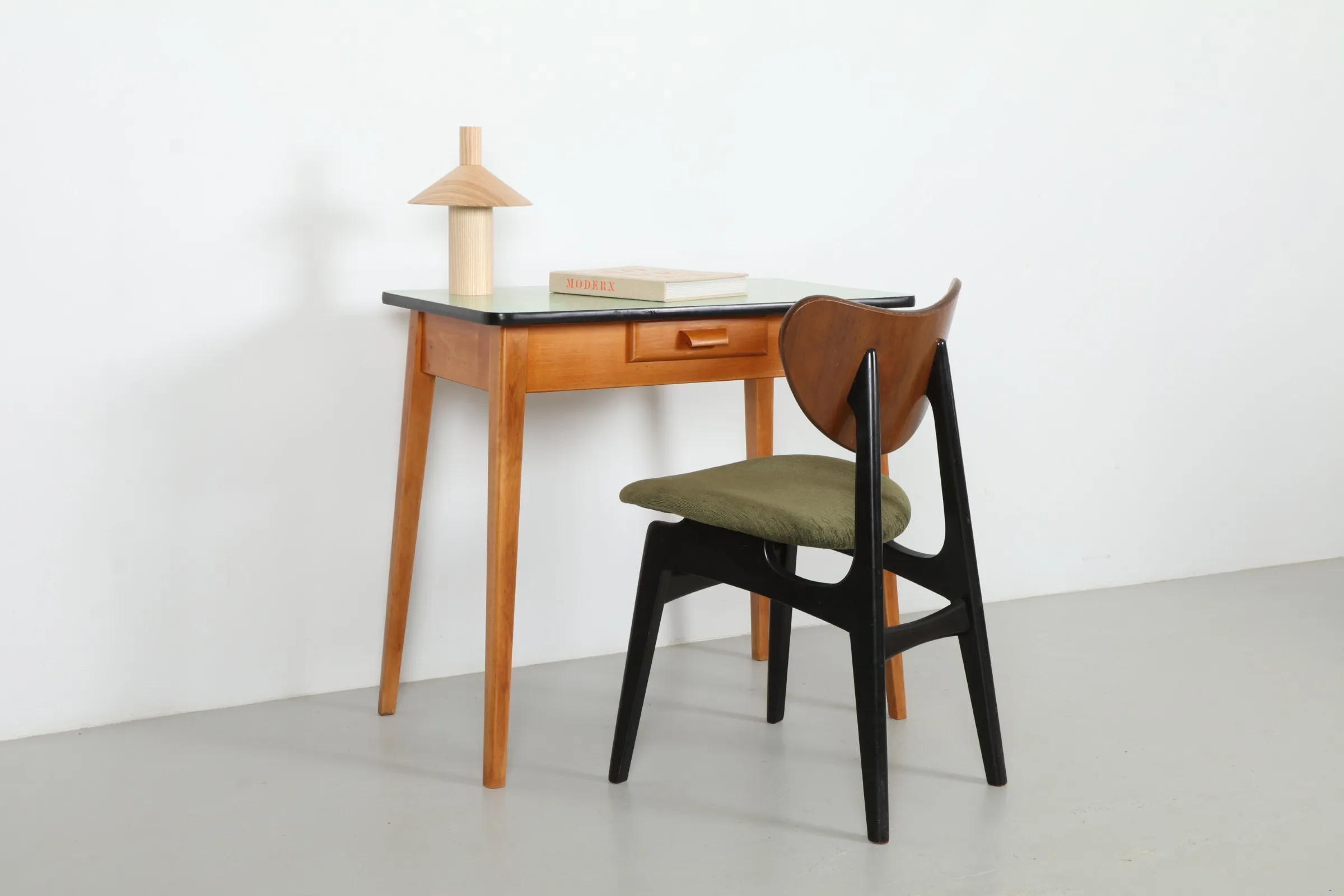 Cute Mid-Century British Desk with Formica Top