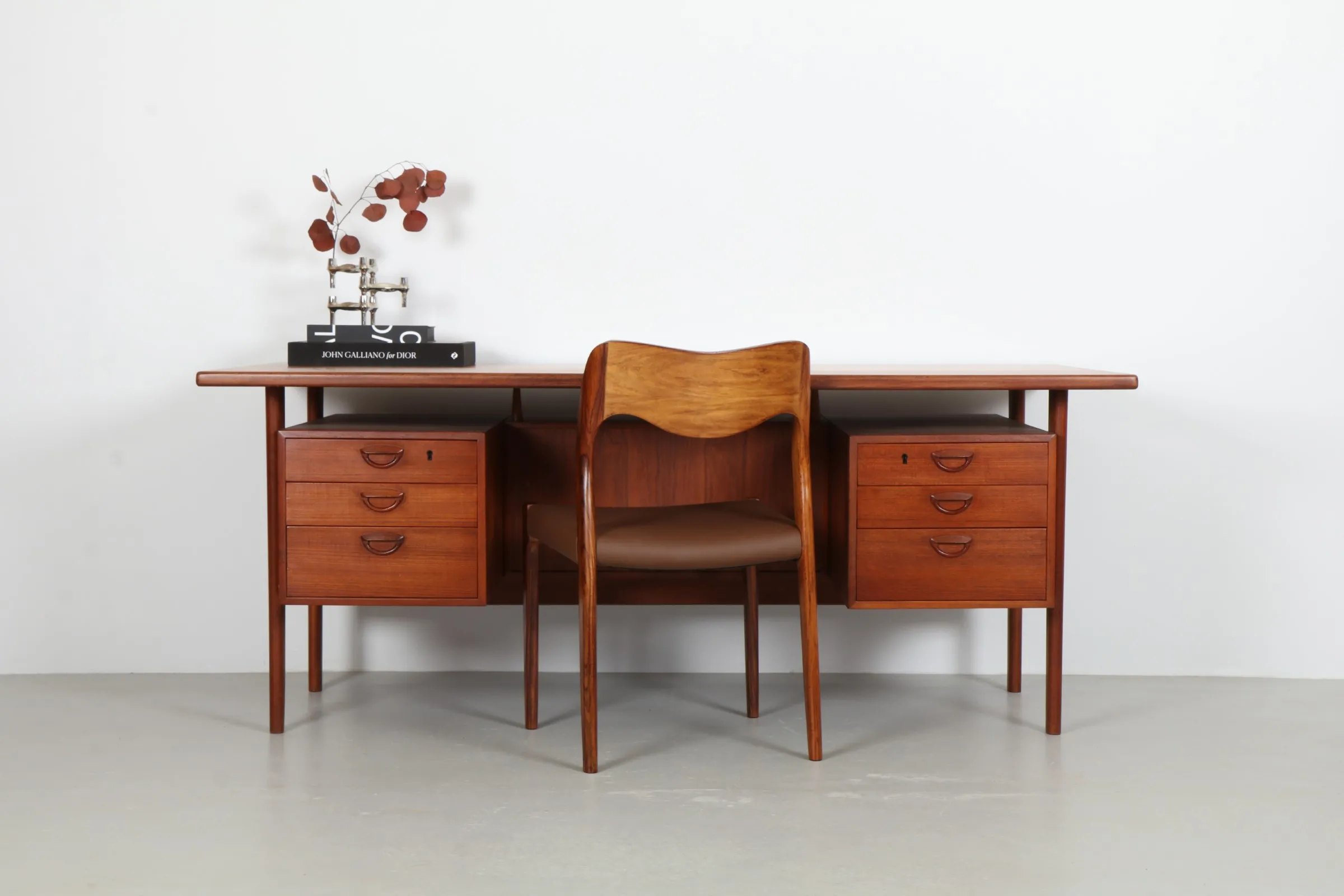 Impressive Kai Kristiansen 'FM58' Executive Desk by Feldballes Mobelfabrik