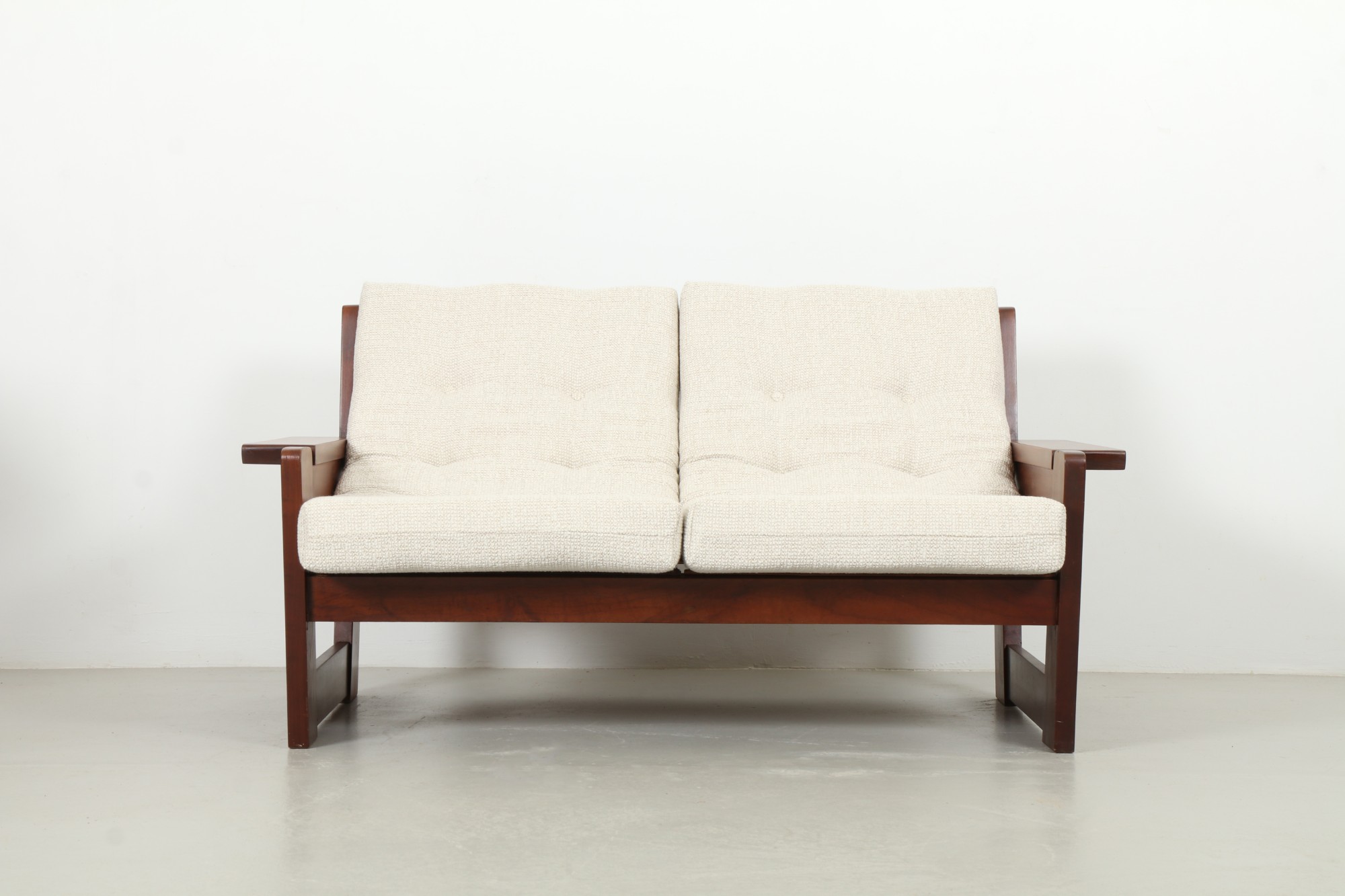 Bold Mid-Century Brutalist Style Two Seat Sling Sofa