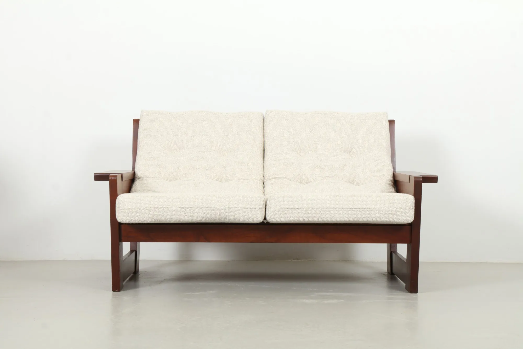 Bold Mid-Century Brutalist Style Two Seat Sling Sofa
