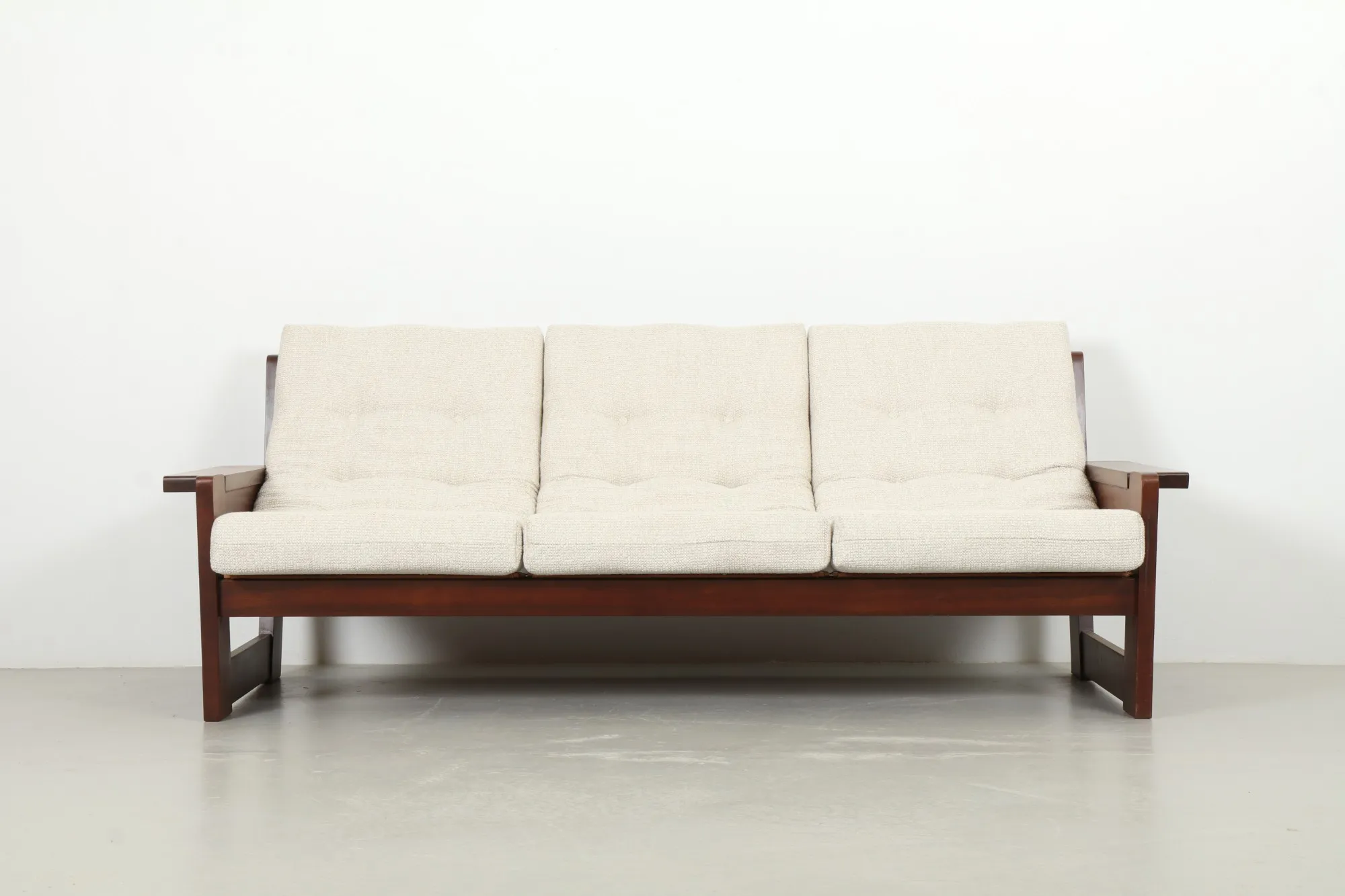 Bold Mid-Century Brutalist Style Three Seat Sling Sofa