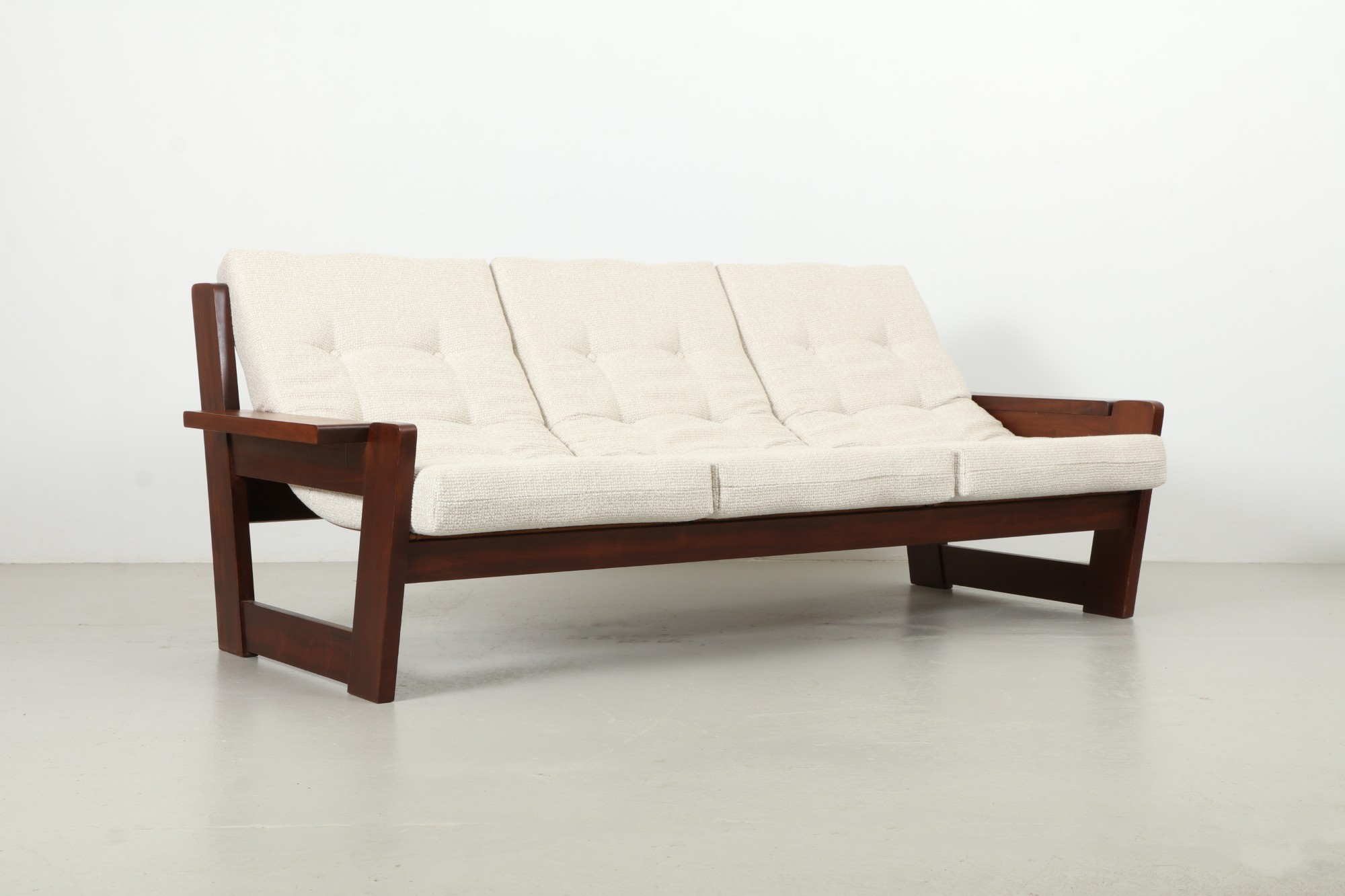 Bold Mid-Century Brutalist Style Three Seat Sling Sofa