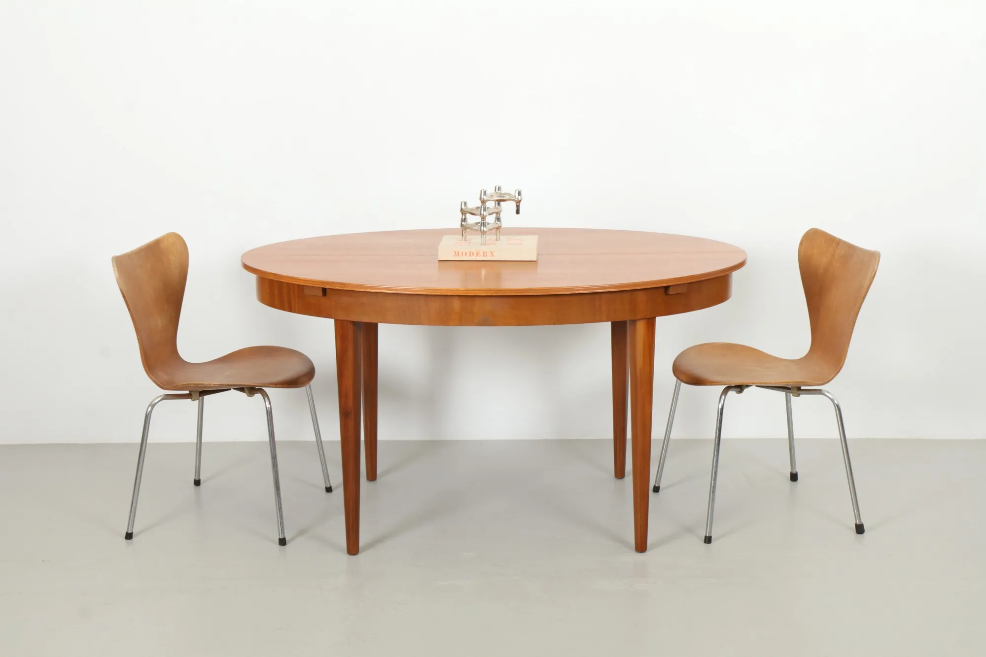 Elliptical Butterfly Leaf Dining Table by Greaves & Thomas