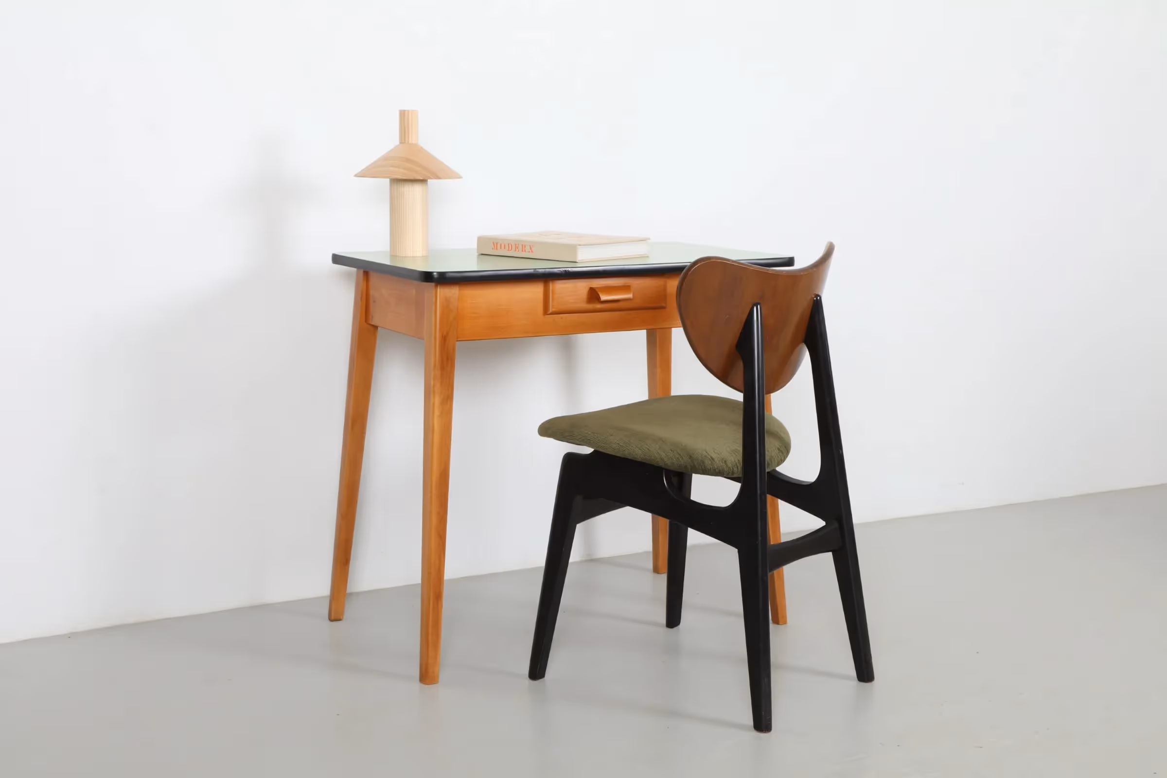 Cute Mid-Century British Desk with Formica Top