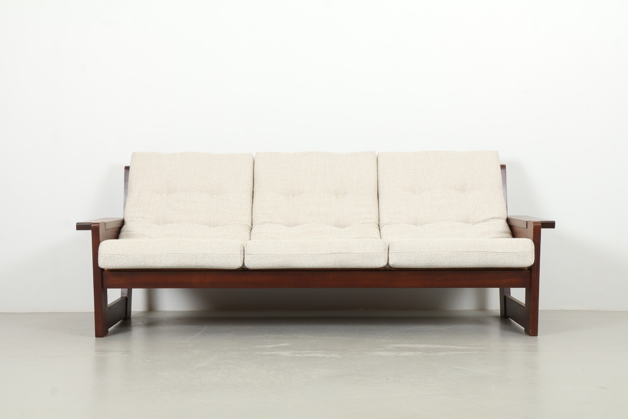 Bold Mid-Century Brutalist Style Three Seat Sling Sofa