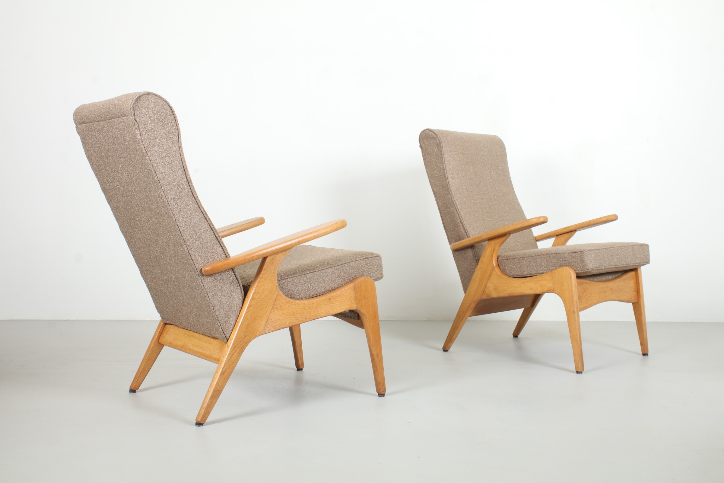 Bold Pair of 'No 4' Rocket Armchairs by Airest