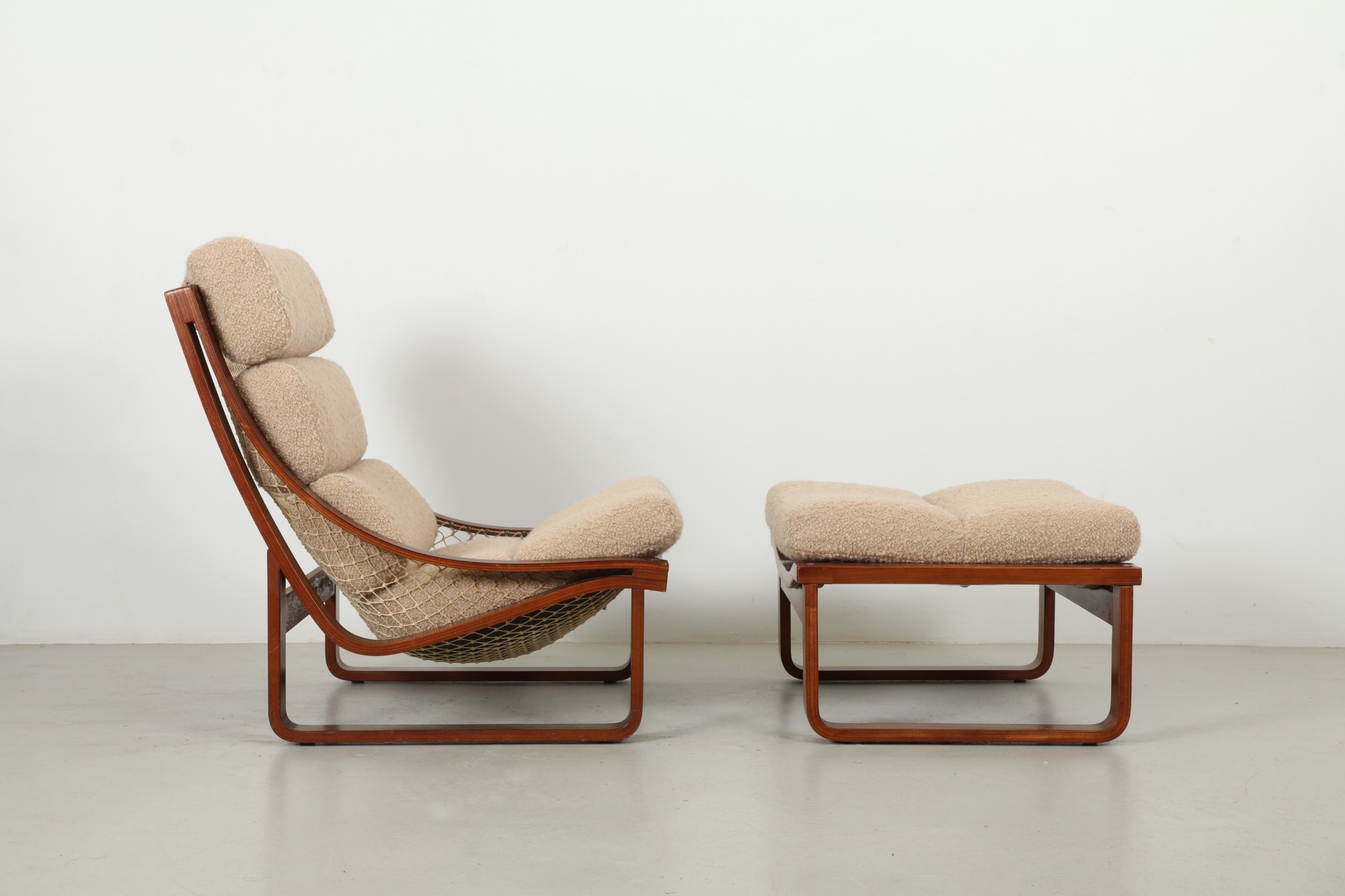 Iconic Fred Lowen 'T4' Armchair and Ottoman by Tessa