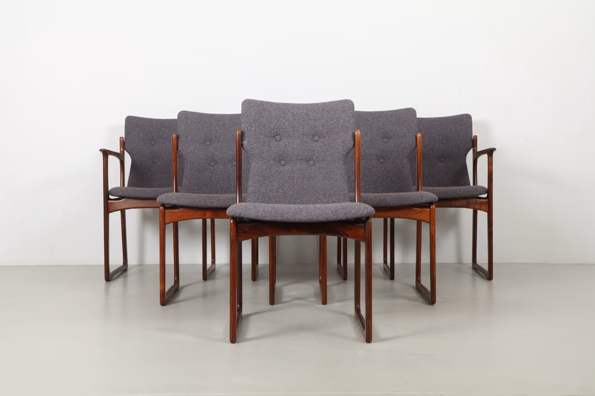 Six Stunning Hans Frydendal 'Model 231' Dining Chairs by Vamdrup Stolefabrik