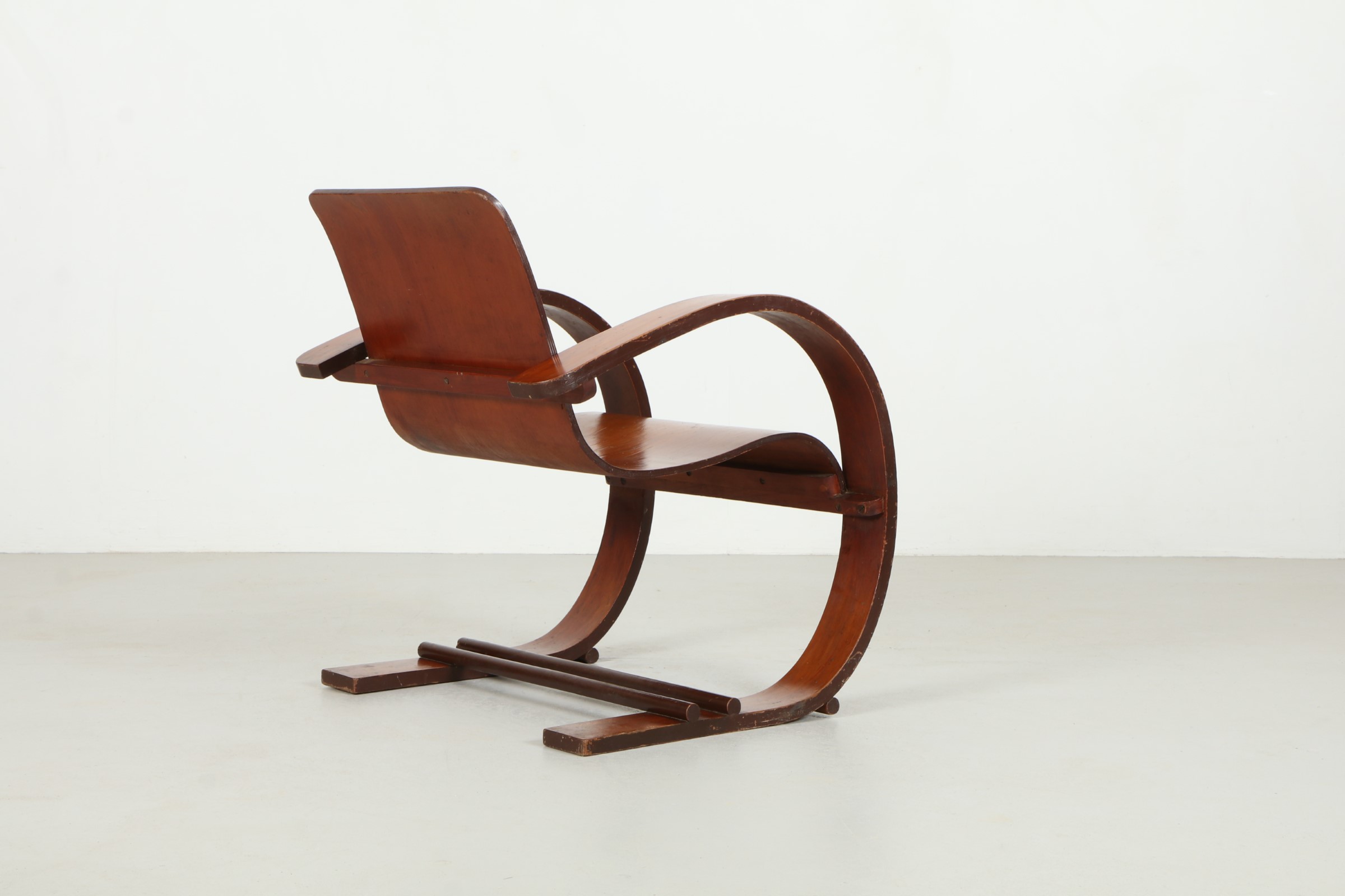 Coveted Garth Chester 1947 Nicholson Chapel Curved Plywood Chair