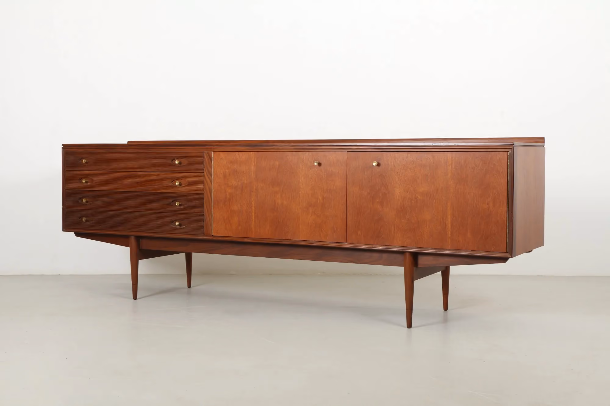 Sleek Robert Heritage 'Hamilton' Afrormosia Sideboard by Archie Shine