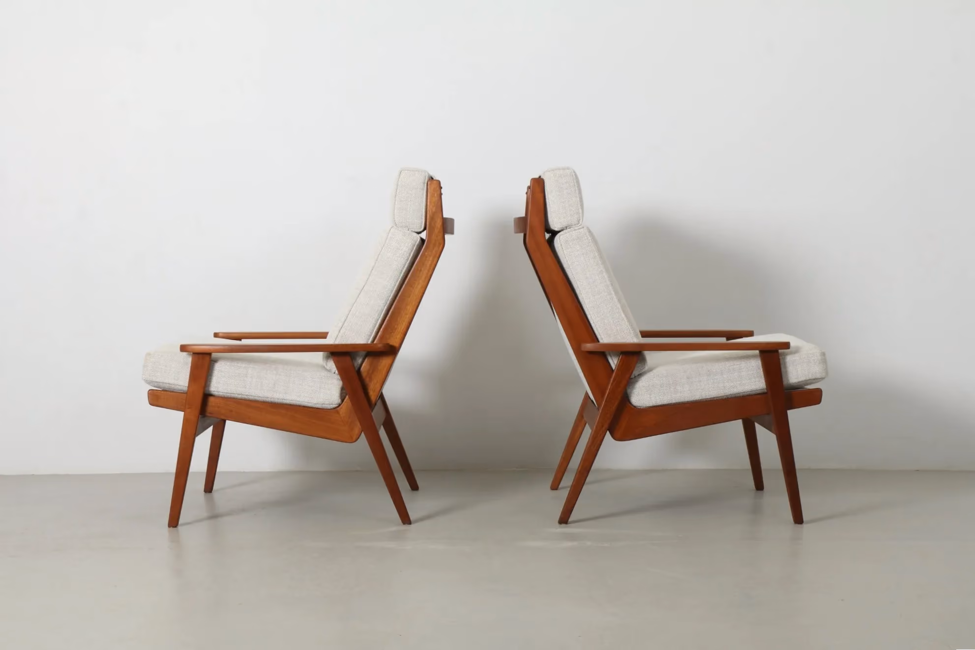 Pair Sharp NZ Mid-Century Boomerang Armchairs by DON