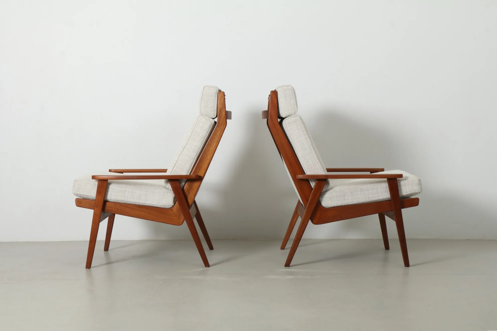 Pair Sharp NZ Mid-Century Boomerang Armchairs by DON