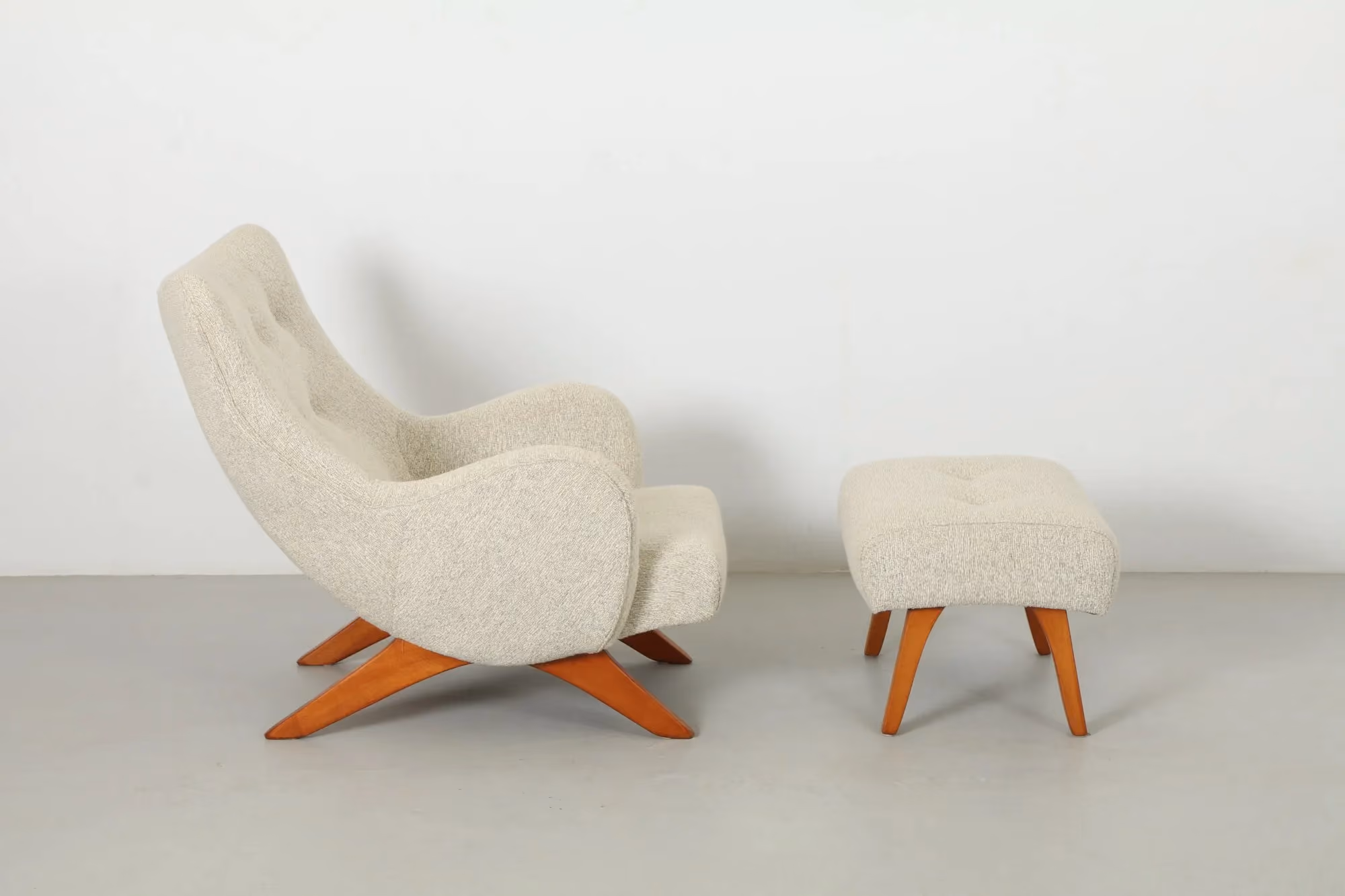 Rare Ces Renwick 'No. 6 - Bahama' Armchair and Ottoman by Airest