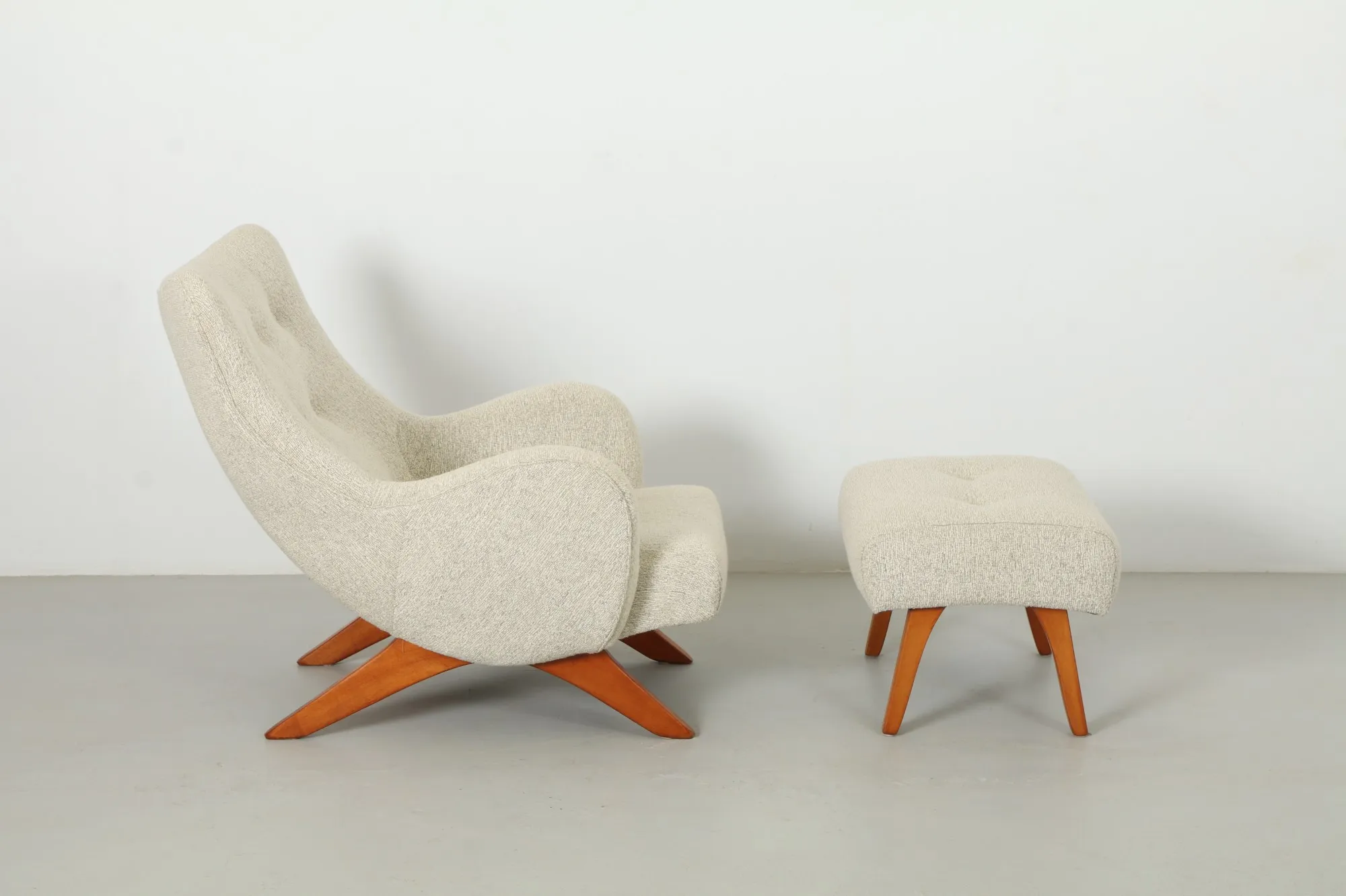 Rare Ces Renwick 'No. 6 - Bahama' Armchair and Ottoman by Airest