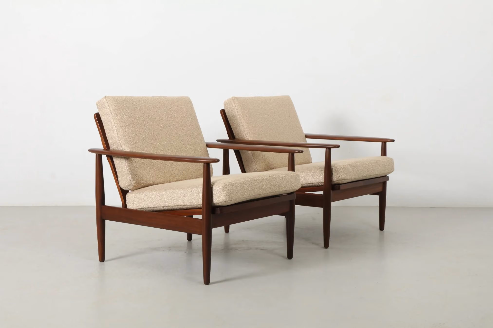 Pair of Elegant Danish Mid Century Modern Armchairs