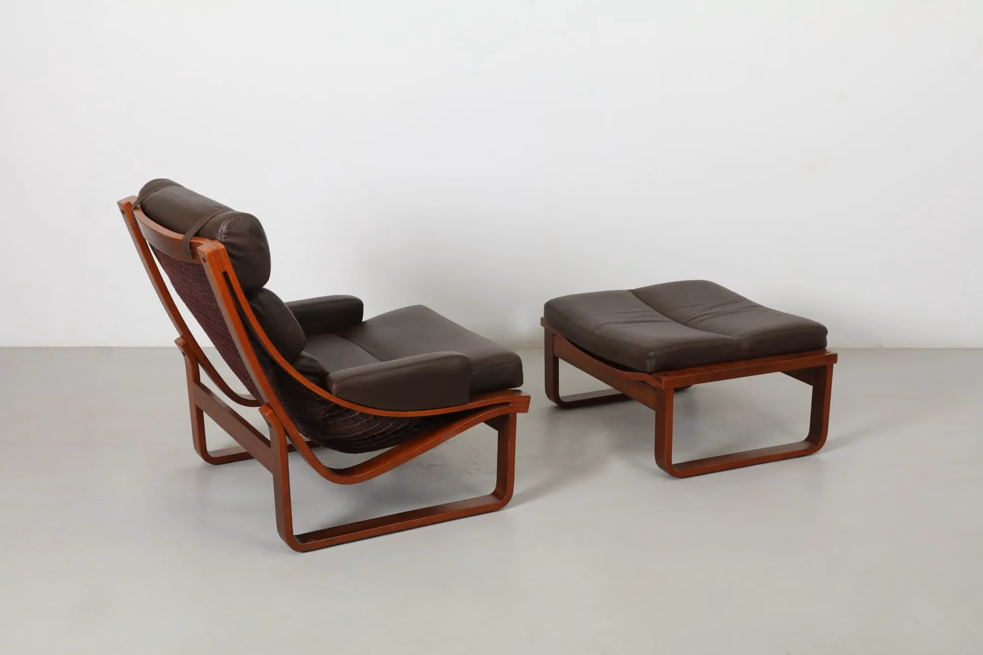 Striking Fred Lowen 'T4' Armchair and Ottoman by Tessa