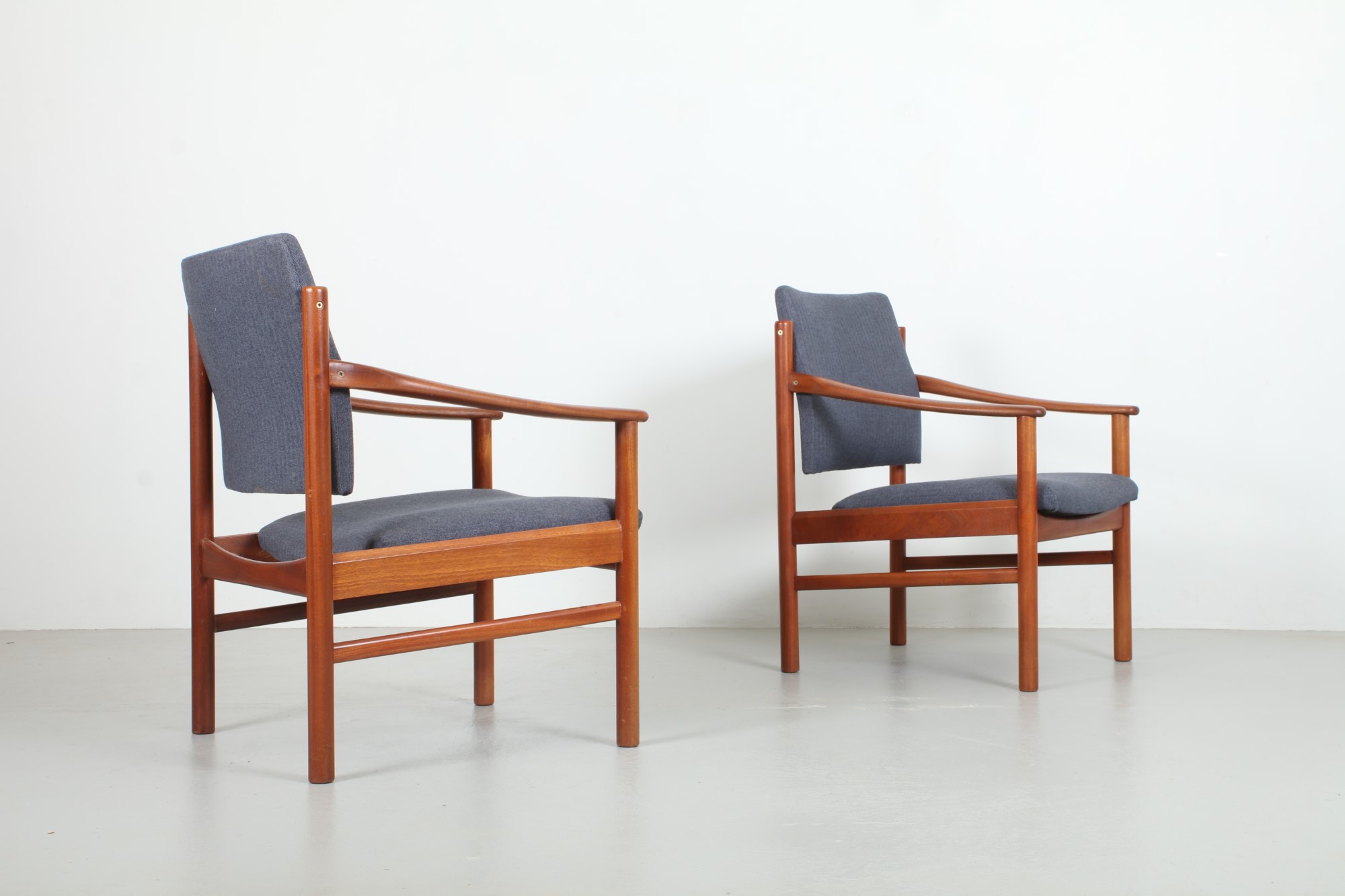 Pair Of Sculptural Tony Parker Occasional Chairs By Parker