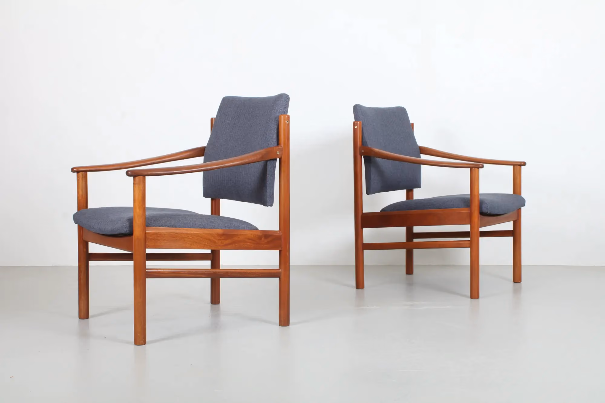 Pair Of Sculptural Tony Parker Occasional Chairs By Parker