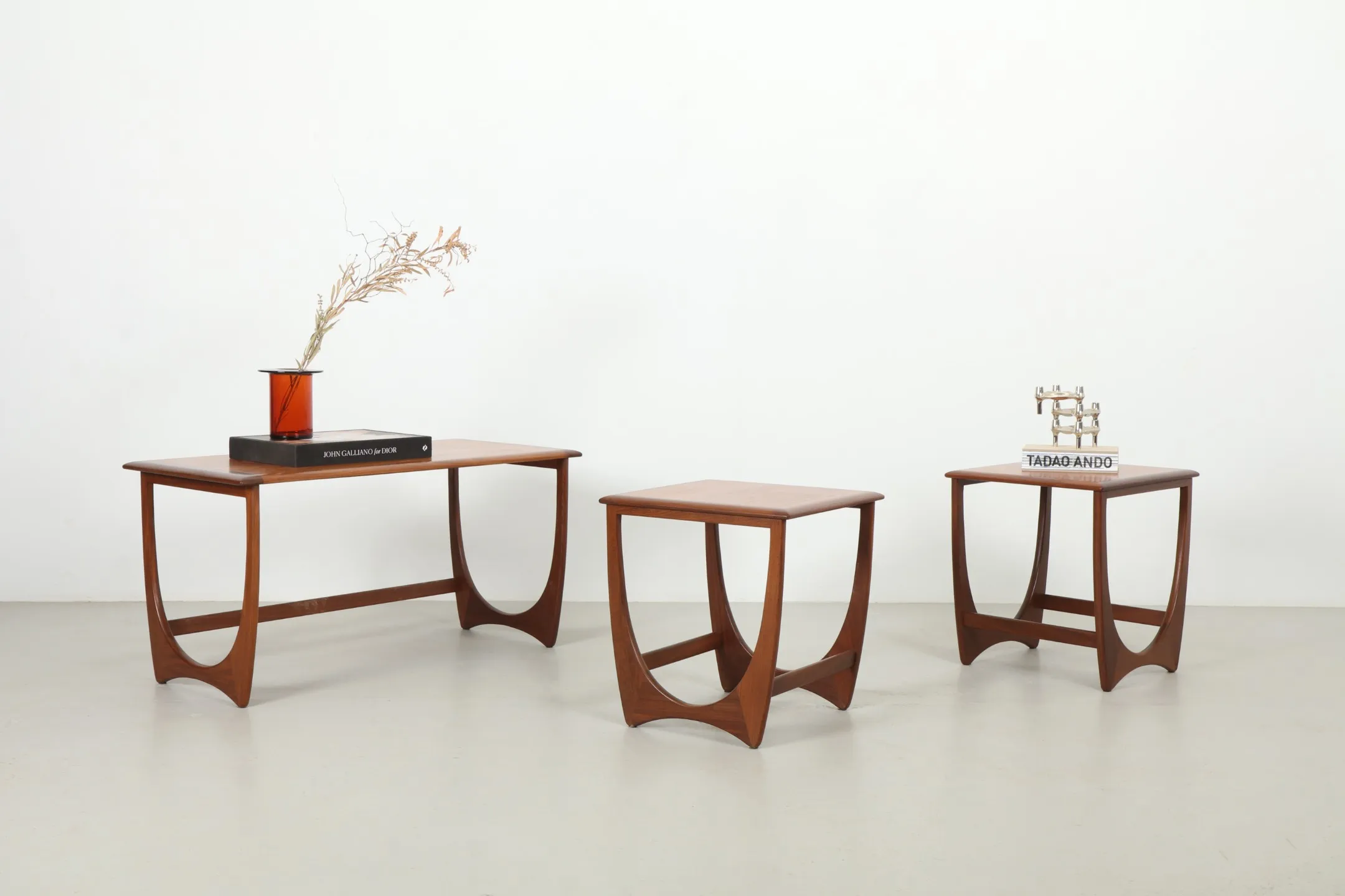 Sleek Victor Wilkins 'Brasilia' Long Nesting Coffee Tables by G-Plan