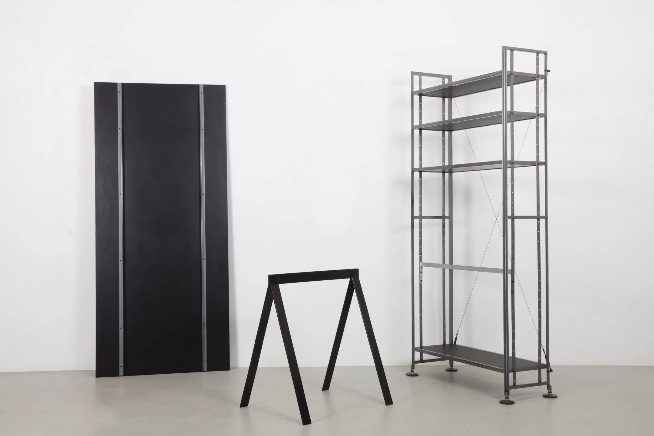 Striking Michael Draper 'Model 2020' Shelving with Trestle Desk
