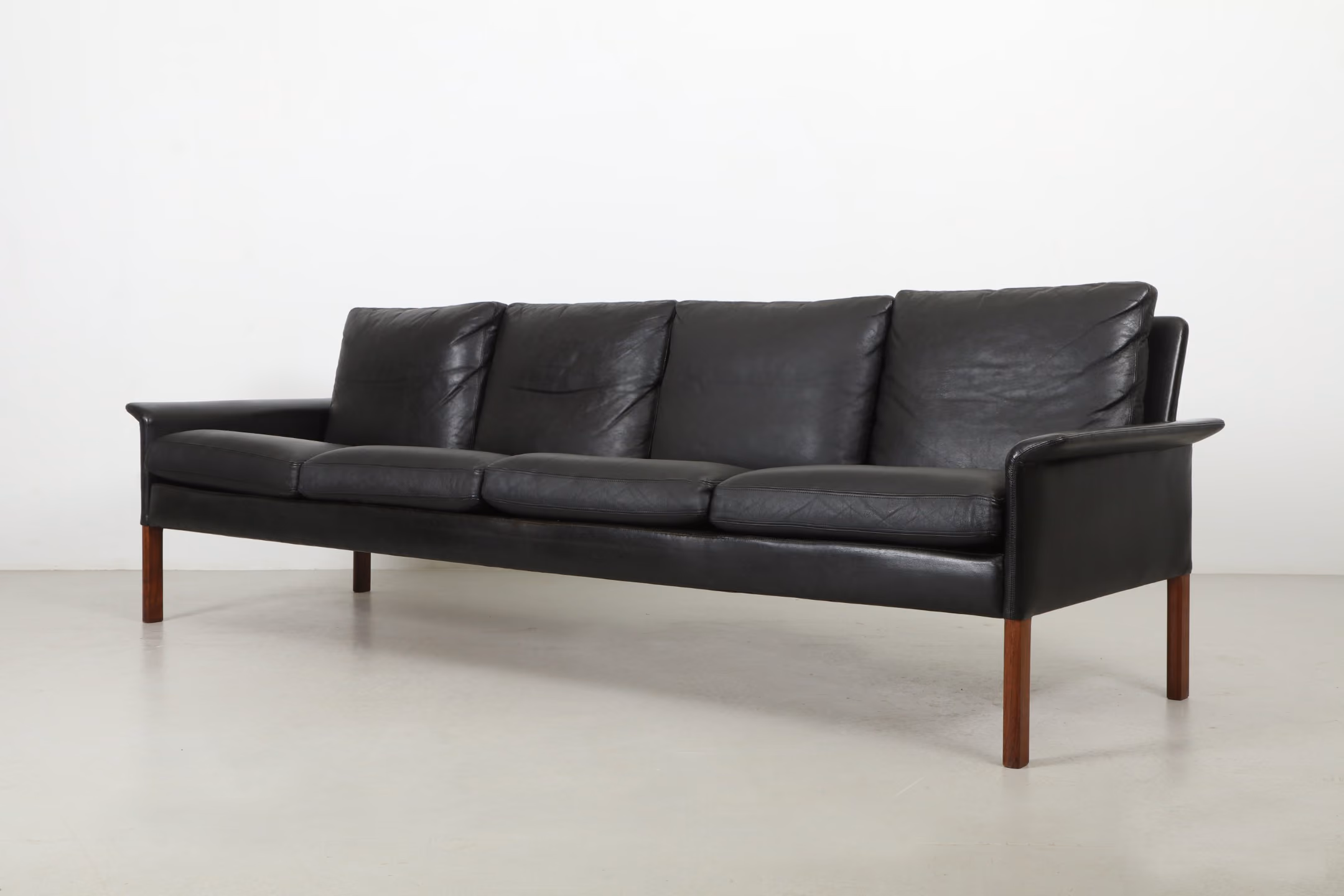 Epic Hans Olsen 'Model 500/4' Leather Sofa by C.S. Mobler
