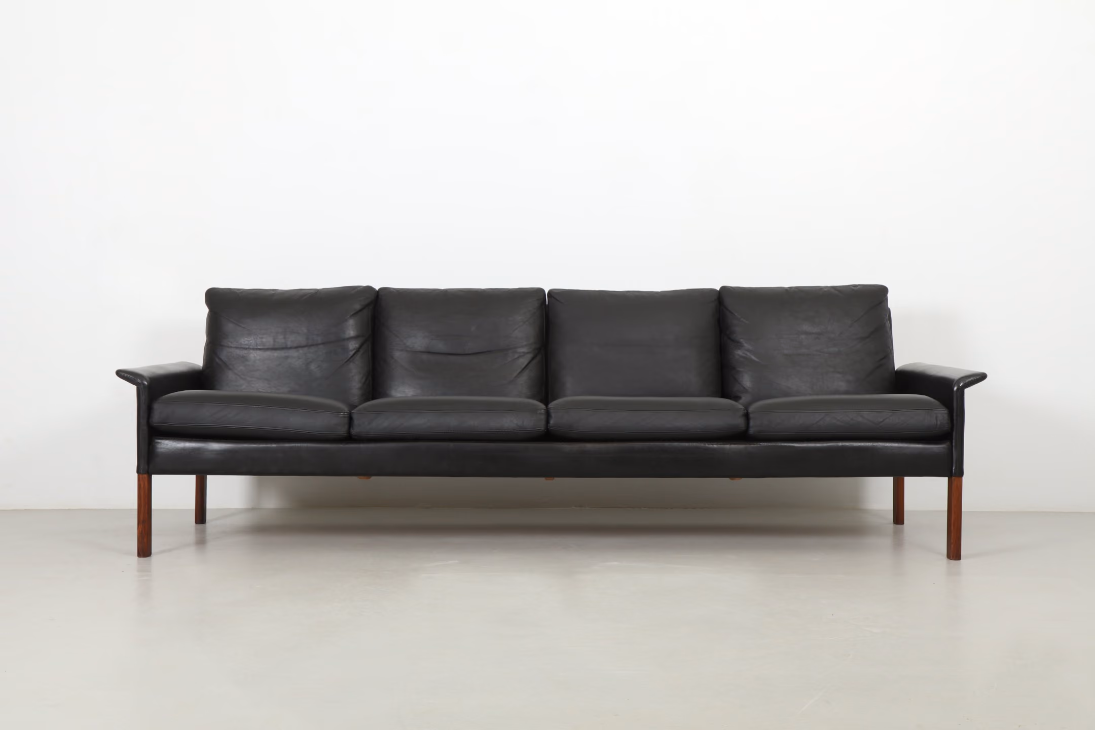 Epic Hans Olsen 'Model 500/4' Leather Sofa by C.S. Mobler
