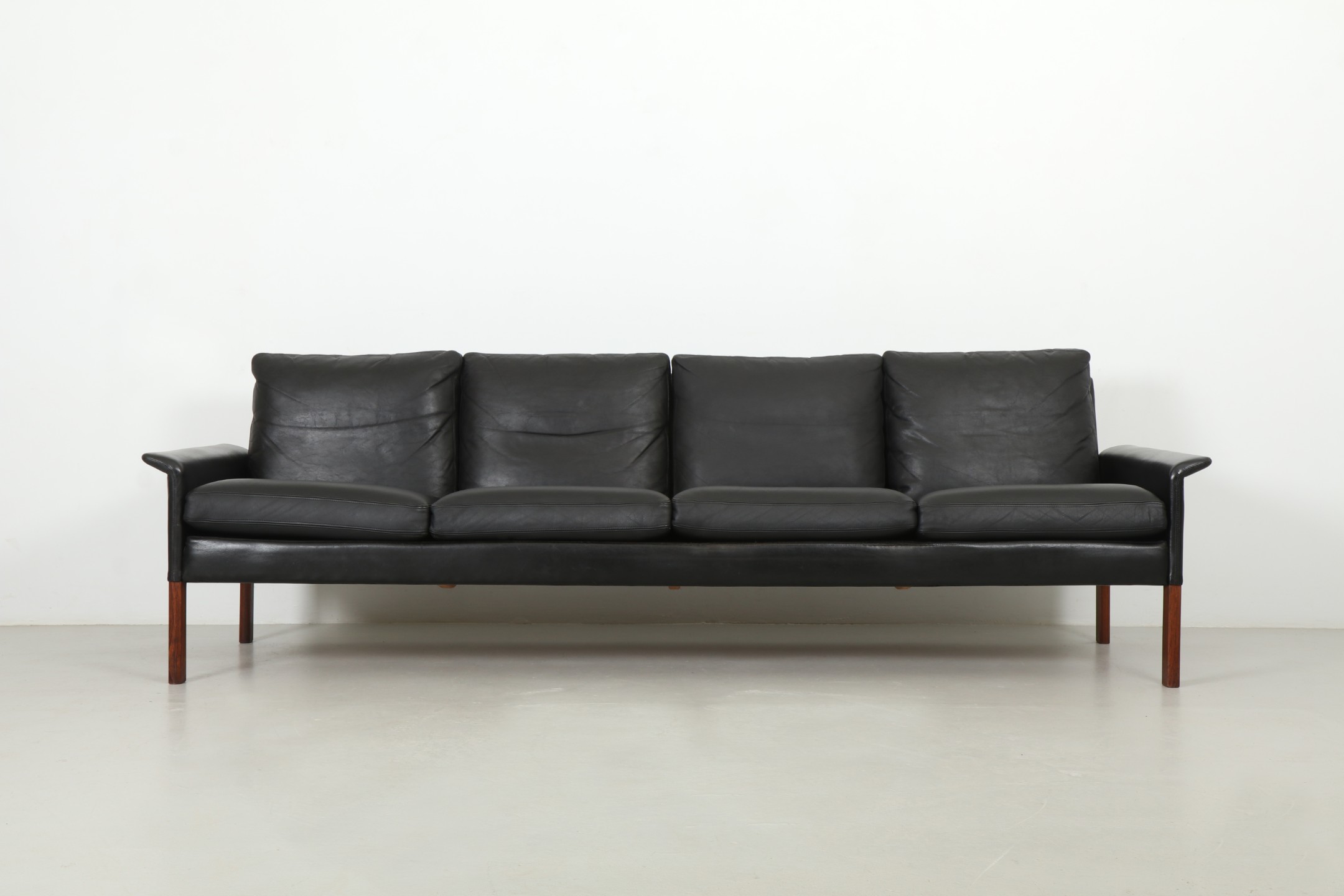 Epic Hans Olsen 'Model 500/4' Leather Sofa by C.S. Mobler