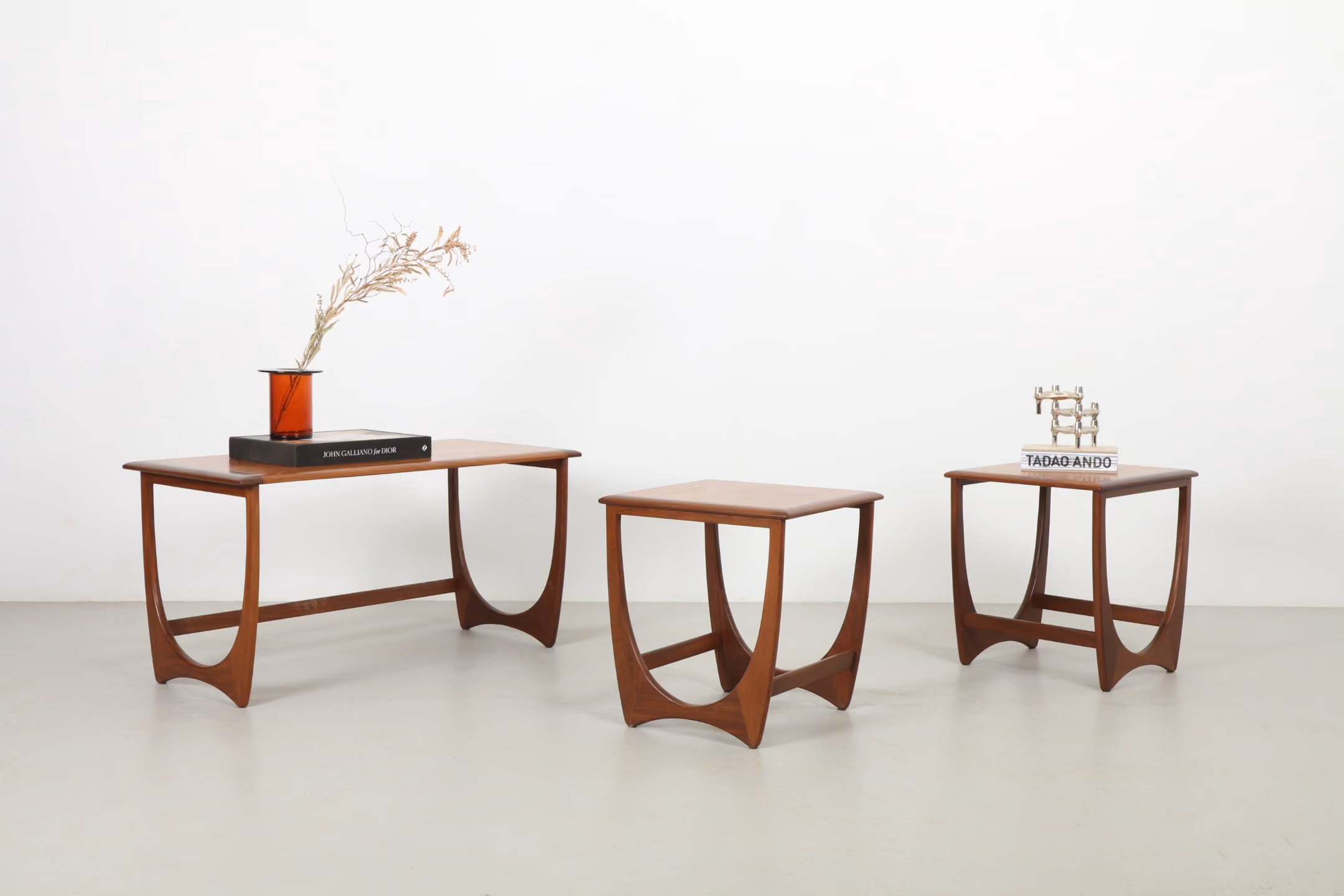 Sleek Victor Wilkins 'Brasilia' Long Nesting Coffee Tables by G-Plan